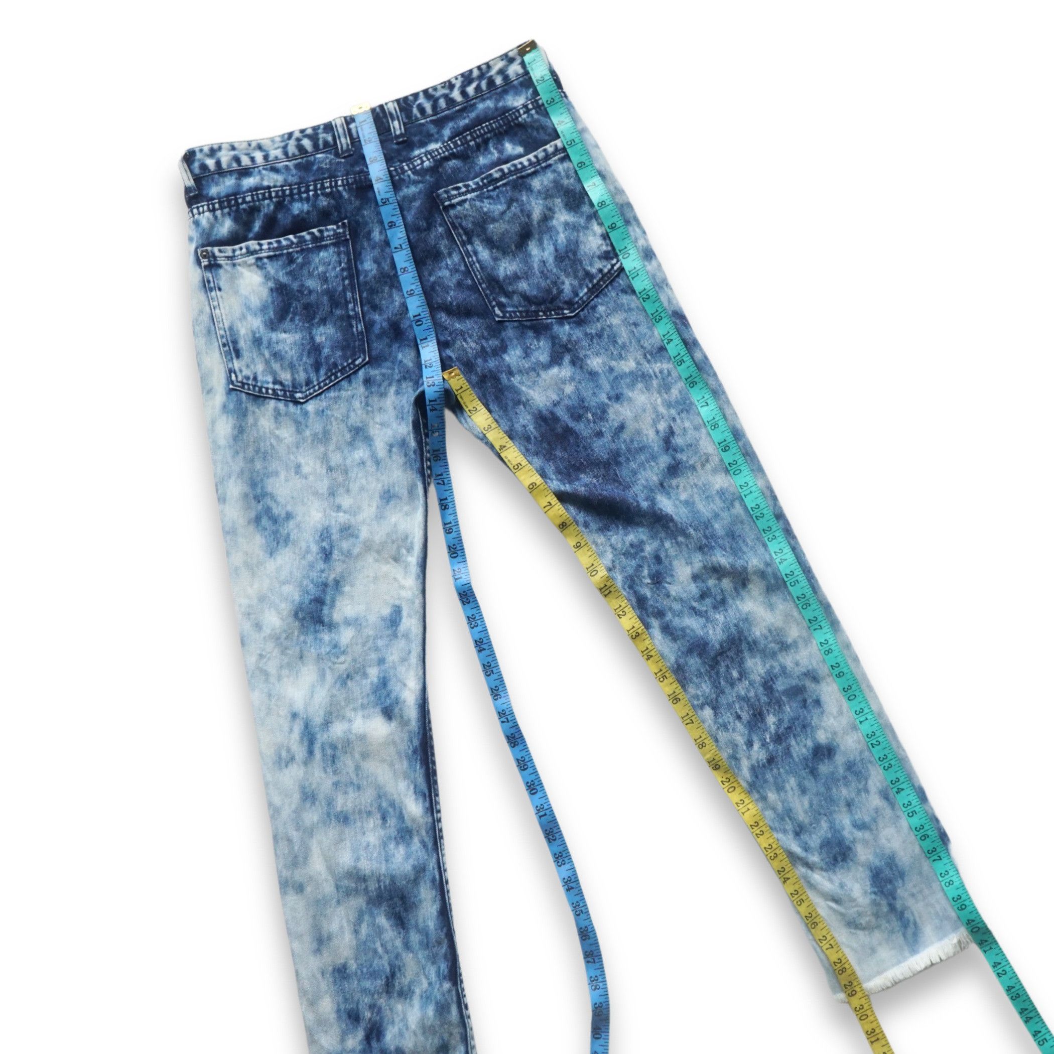 Japanese Brand RINGS Acid Wash Distressed Ripped Jeans Size US 32 / EU 48 - 12 Thumbnail
