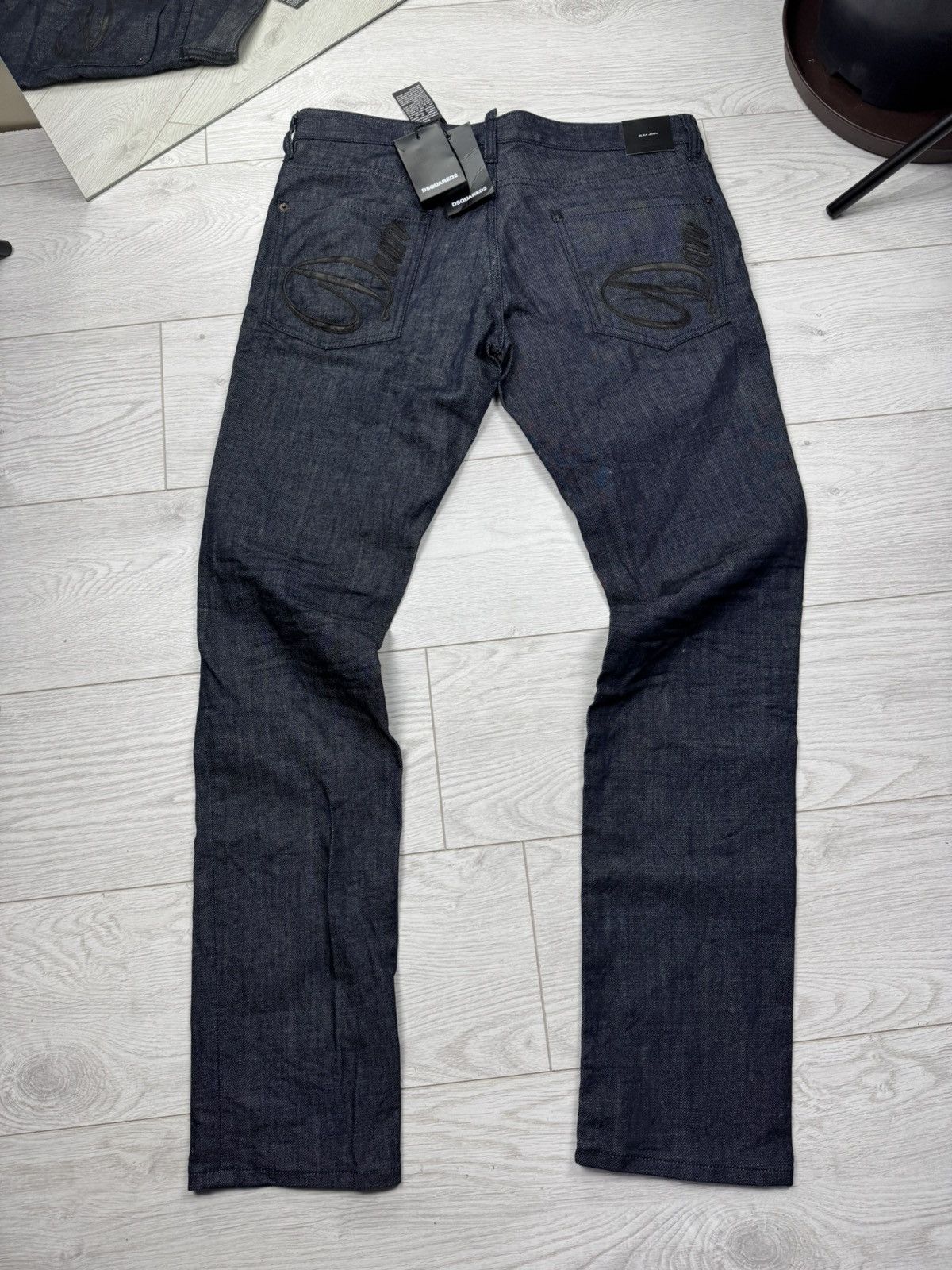 Dsquared2 × Vintage New Dsquared2 Denim Slim Jeans Big Logo Y2K Pocket Size US 34 / EU 50 - 3 Thumbnail