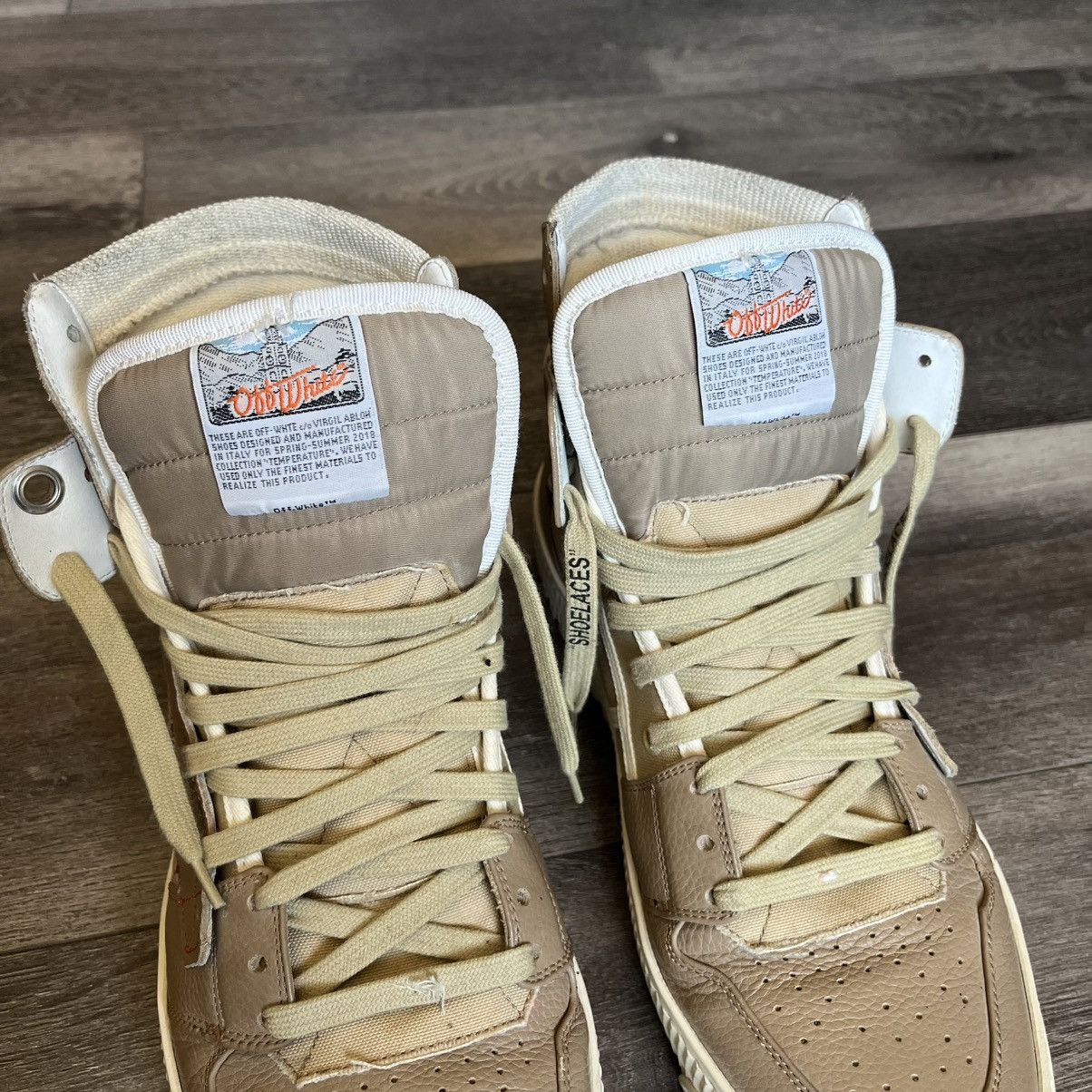 Off-White Off-White Tan Beige Cream 3.0 Off Court High Top Sneakers 43 Size US 10 / EU 43 - 4 Thumbnail