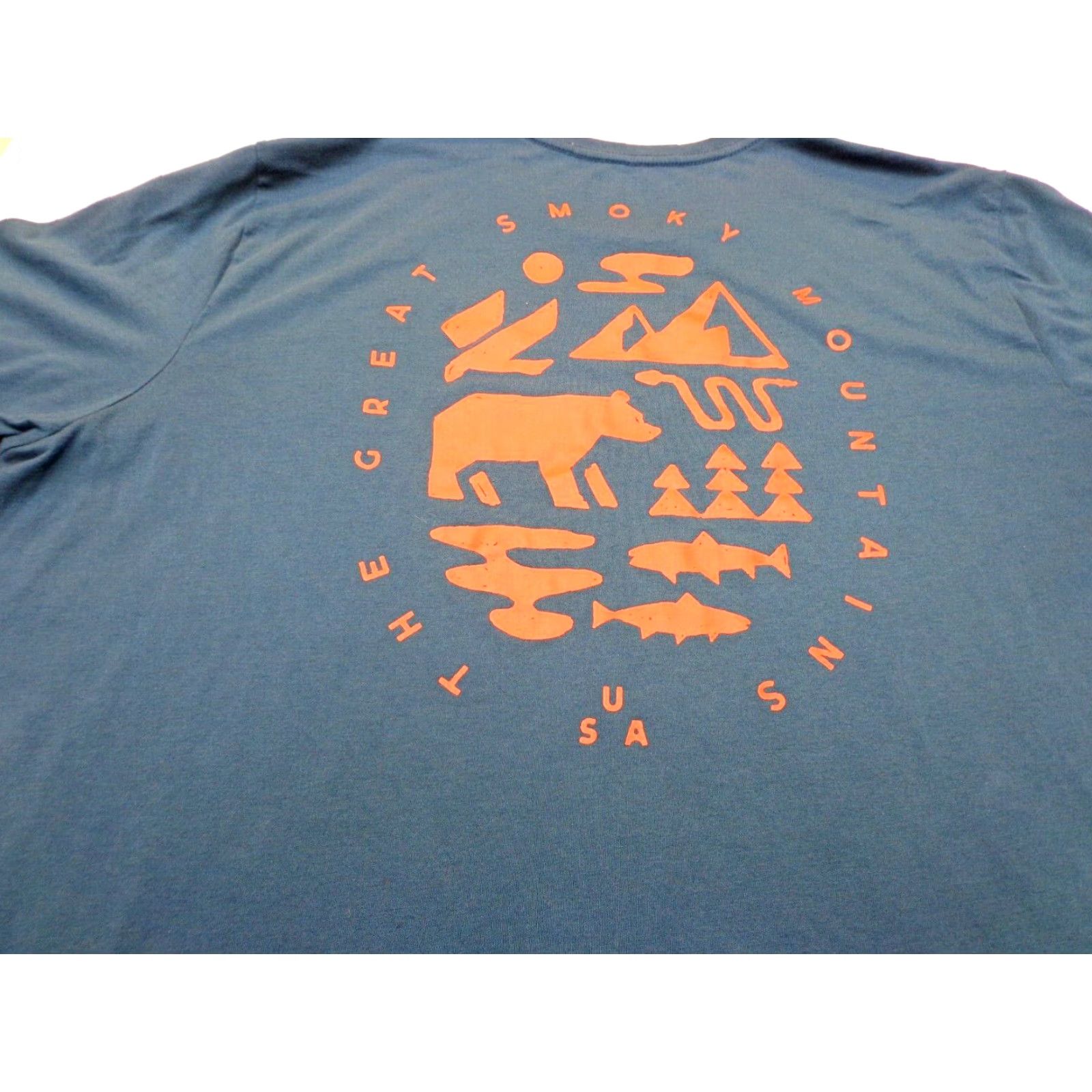 Old Navy Old Navy The Great Smoky Mountains T-Shirt Men 2XL Blue-Green Short Sleeve Nature Shirts Size US XXL / EU 58 / 5 - 2 Thumbnail