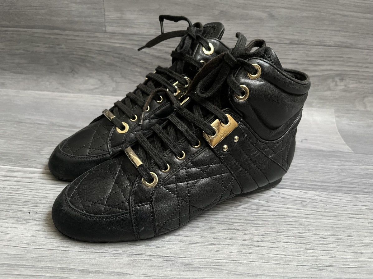 Dior Christian Dior cannage quilted high top sneakers Size US 6 / IT 36 - 1 Thumbnail