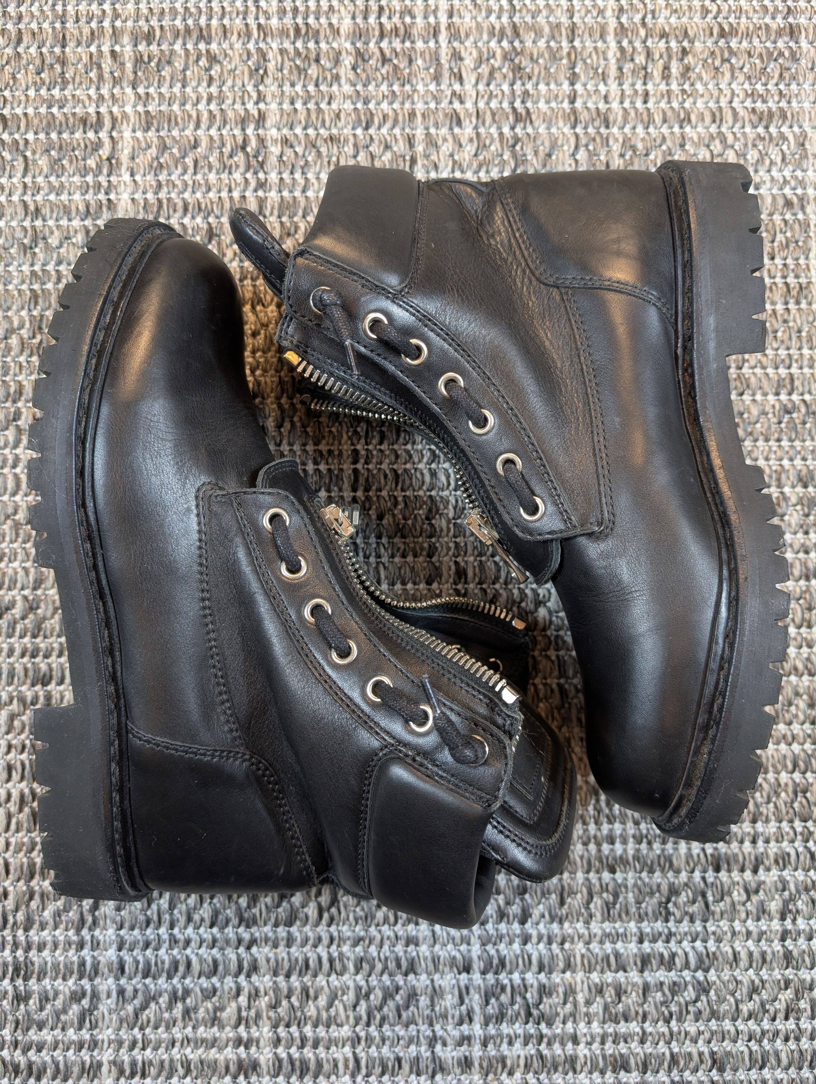 Balmain Balmain Charlie Ranger Black Leather Zip Boots Size US 8 / EU 41 - 7 Thumbnail
