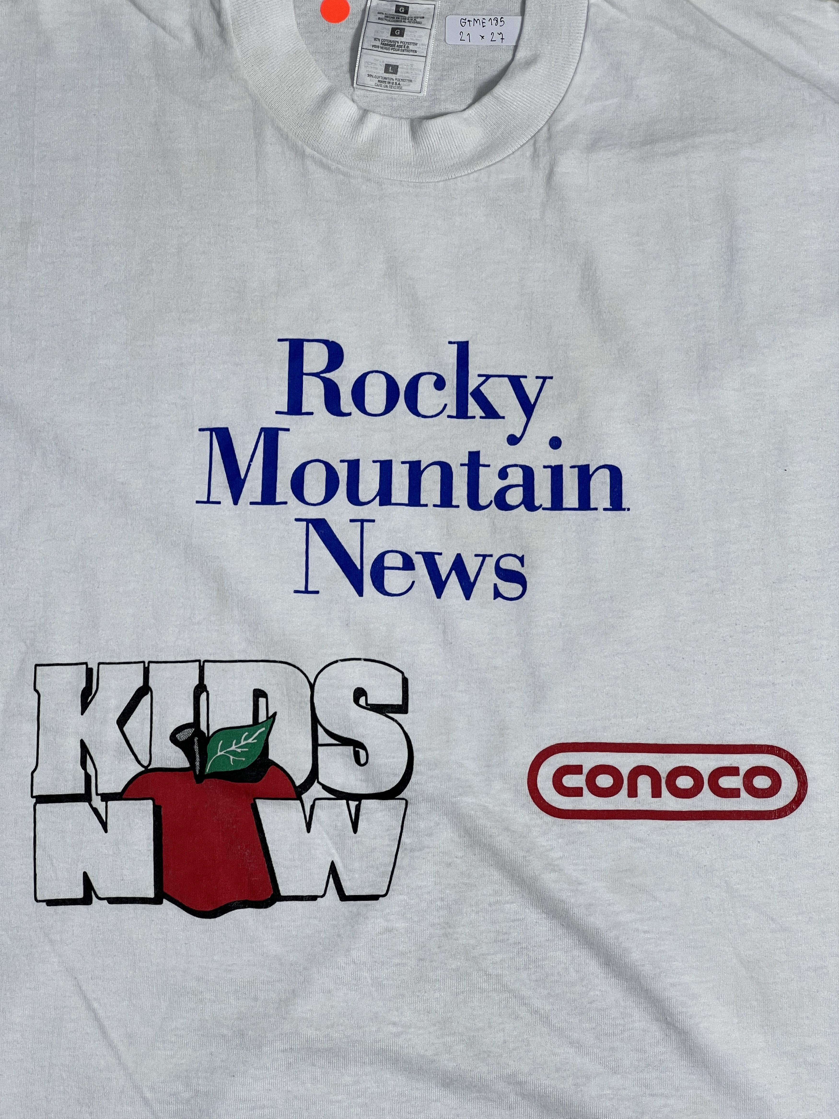Vintage Vintage 90s Rocky Mountain News Promo Tee (L) GTME185 Size US L / EU 52-54 / 3 - 2 Thumbnail