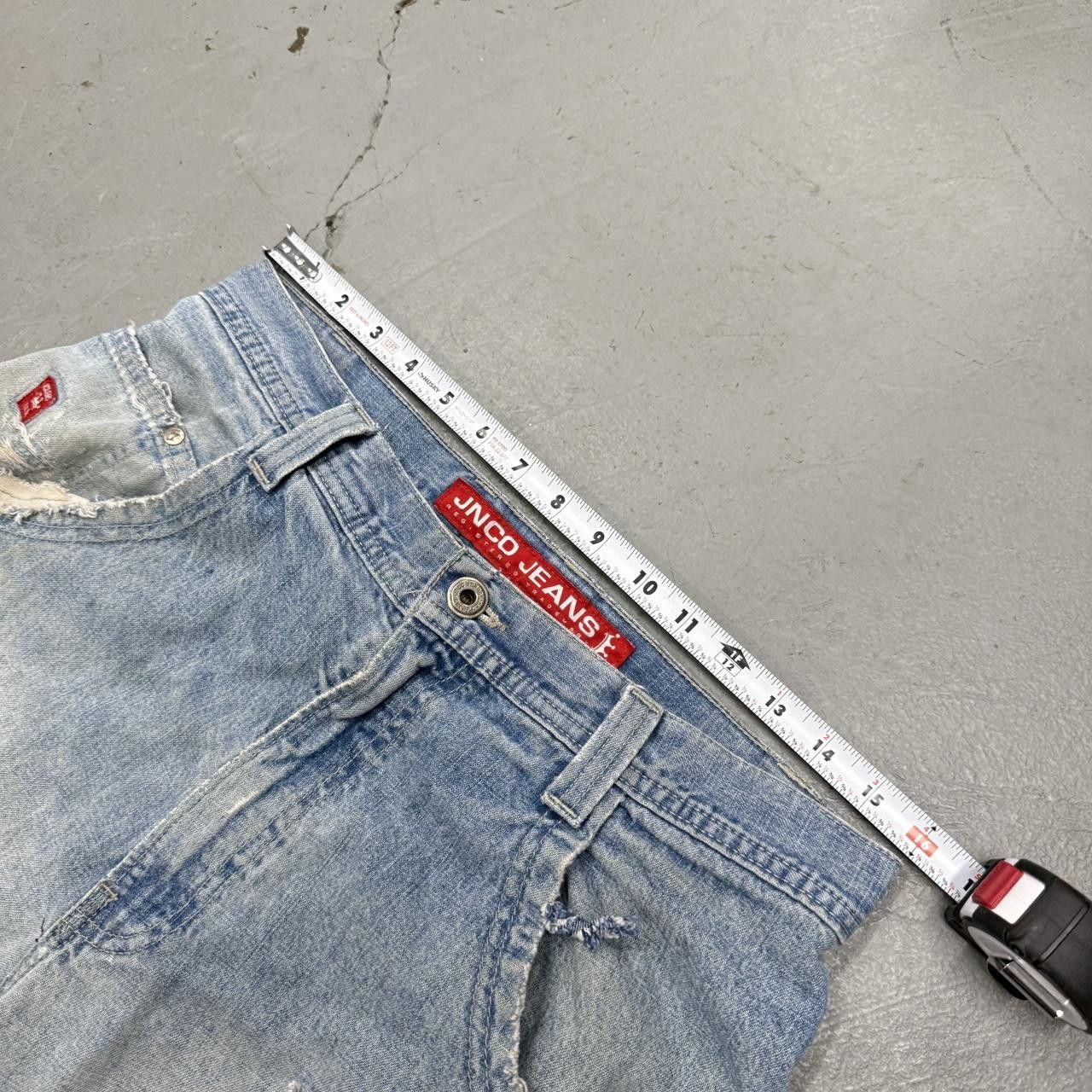 JNCO Crazy Jnco Tribal Tiger Baggy Blue Distressed Jorts Size 32 Size US 32 / EU 48 - 5 Thumbnail