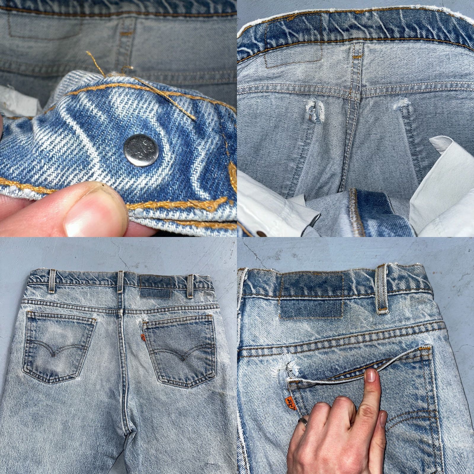 Levi's VINTAGE Levi's 517 Jeans Bootcut 80s USA Orange Tab Blue Denim 32x29 Mens Size US 32 / EU 48 - 9 Thumbnail