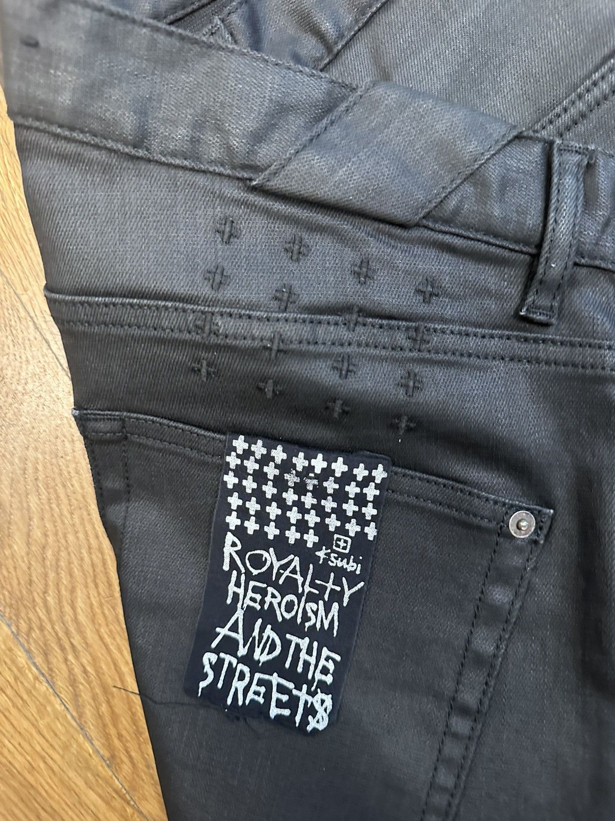 Ksubi Ksubi Plain Black Waxed Denim Jeans Size 36 Size US 36 / EU 52 - 4 Thumbnail