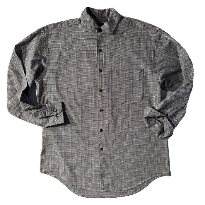 Other Fridays By Cluett Shirt, Mens Medium, Gray Checkered Button | Grailed