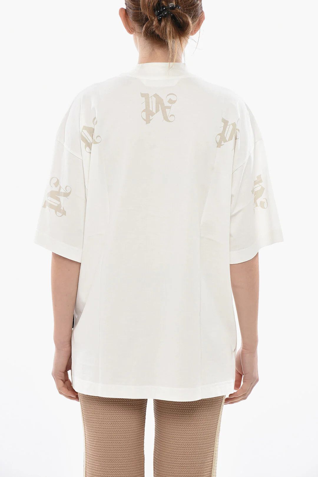 Palm Angels og1mm0326 Cotton Loose Fit T-Shirt in White Size XL / US 12-14 / IT 48-50 - 2 Thumbnail
