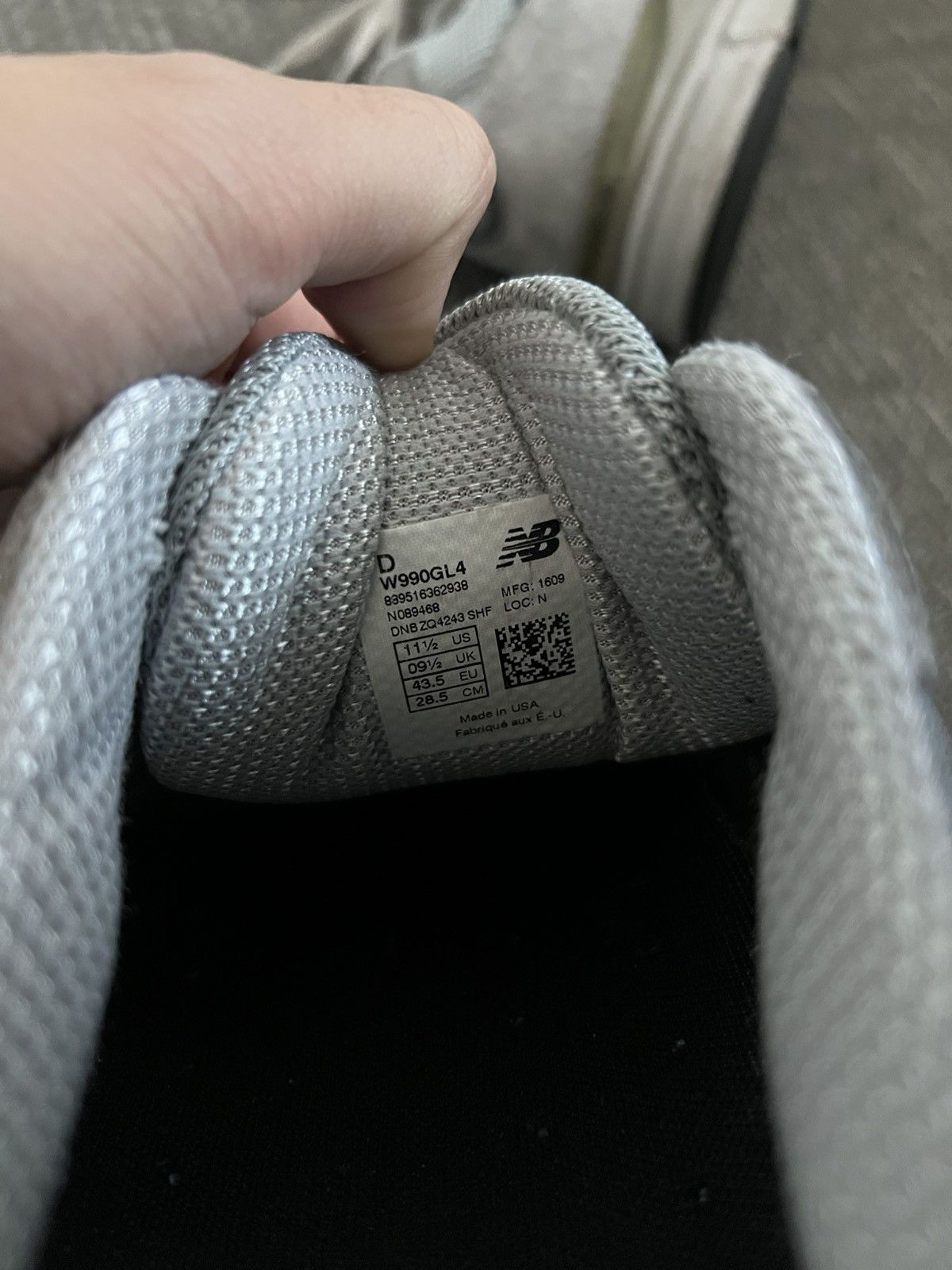 New Balance New Balance 990V4 Grey Size US 11.5 / IT 41.5 - 4 Thumbnail