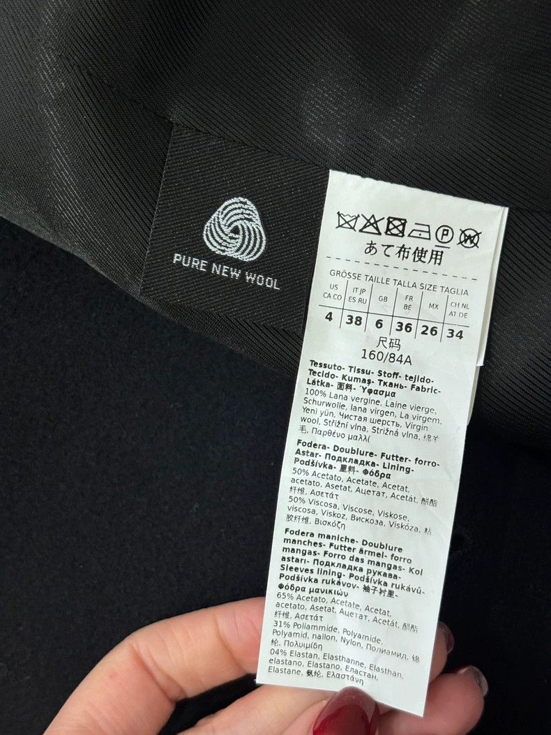Max Mara Max Mara Black woolen overcoat Size M / US 6-8 / IT 42-44 - 3 Thumbnail