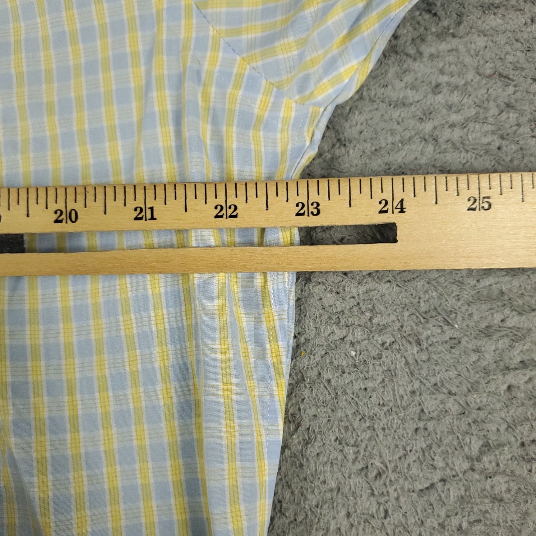 Brooks Brothers Brooks Brothers Dress Shirt Mens Size 16 Long Sleeve Blue Yellow Plaid Button Up Modern Classic Size 42R - 5 Thumbnail
