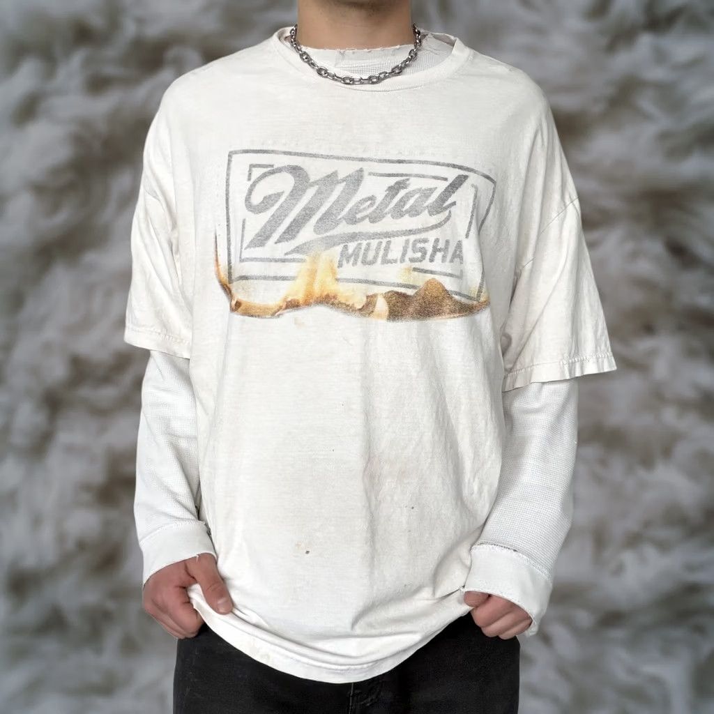 Metal Mulisha VINTAGE Metal Mulisha Shirt Mens XL White Logo Biker Graphic Tee Streetwear 2000s Y2K Size US XL / EU 56 / 4 - 1 Thumbnail