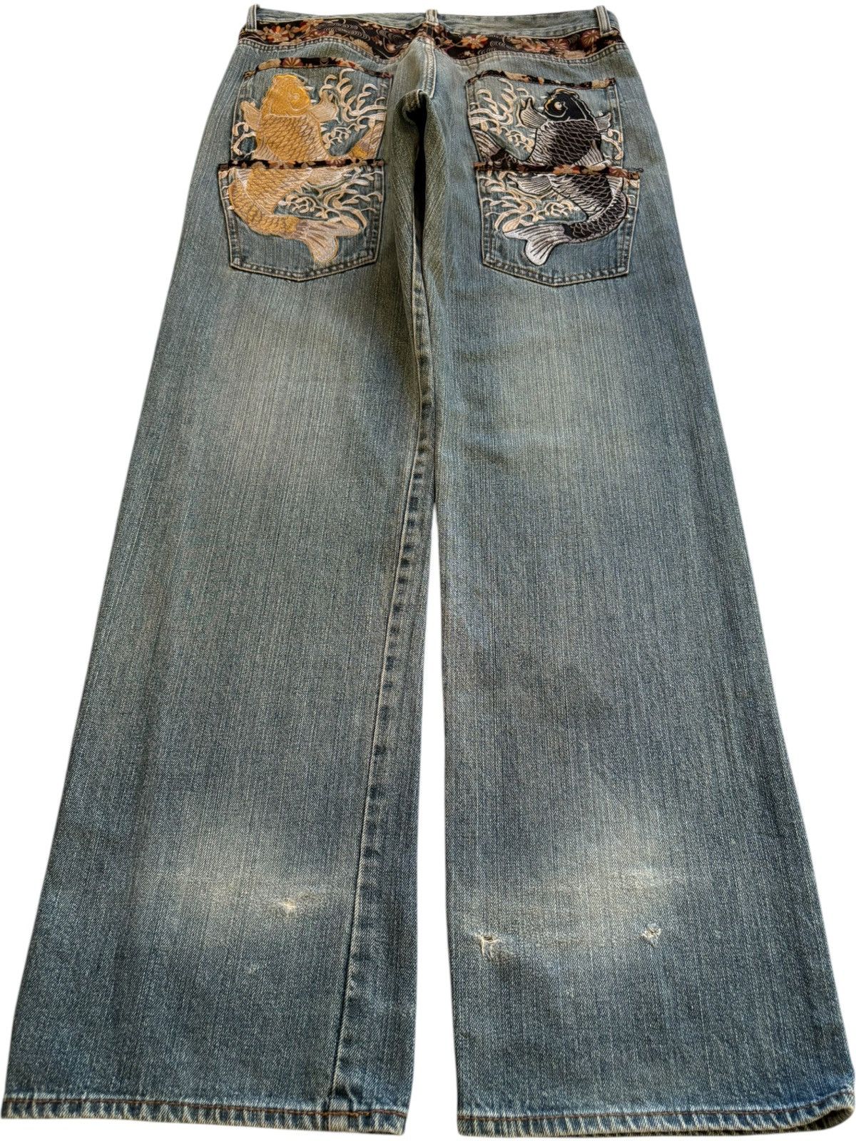 Japanese Brand Vintage Japanese Brand Sugoi Embroidery Mud Wash Baggy Jeans Size US 34 / EU 50 - 2 Thumbnail