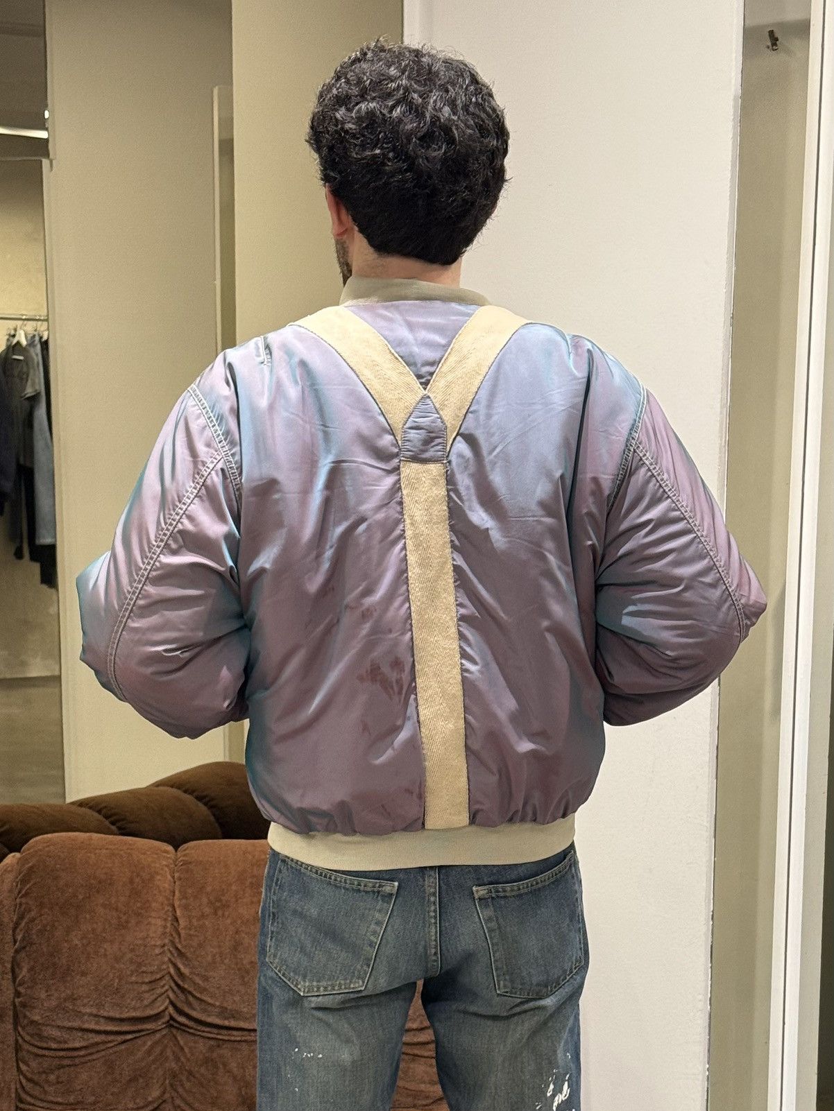 Giorgio Armani A/W1993 Emporio Armani iridescent oversized bomber jacket Size US M / EU 48-50 / 2 - 14 Thumbnail