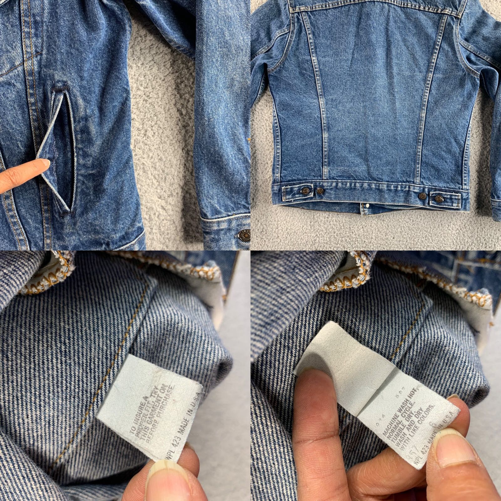 Levi's VINTAGE Levi's Denim Trucker Jacket Mens 40 Blue Biker Moto Cowboy Western USA Denim Trucker Jacket Mens 40 Blue Levis Jeans Jacket Leather? Size US XXS / EU 40 - 8 Thumbnail