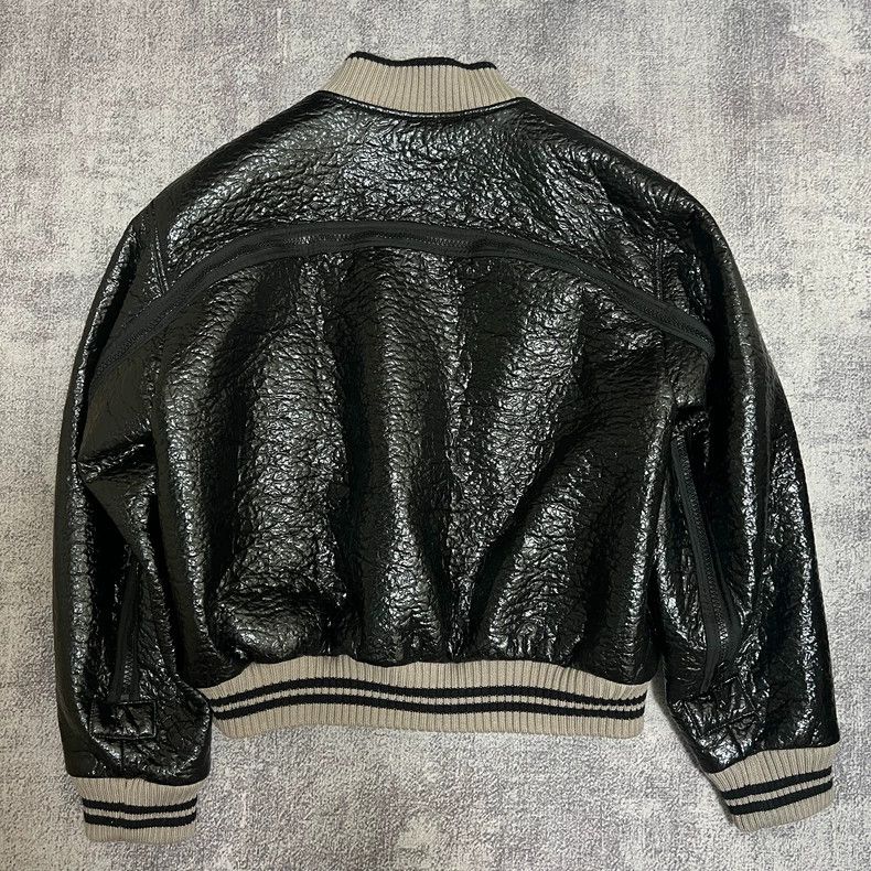 Dries Van Noten Dries Van Noten Black oil waxed pleated shiny jacket Size US XL / EU 56 / 4 - 6 Thumbnail