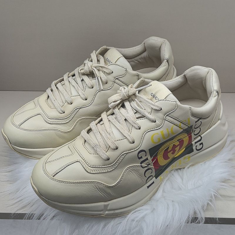 Gucci Gucci Rhyton Logo Low-Top Sneakers for Men 0079 Size US 9.5 / EU 42-43 - 1 Thumbnail