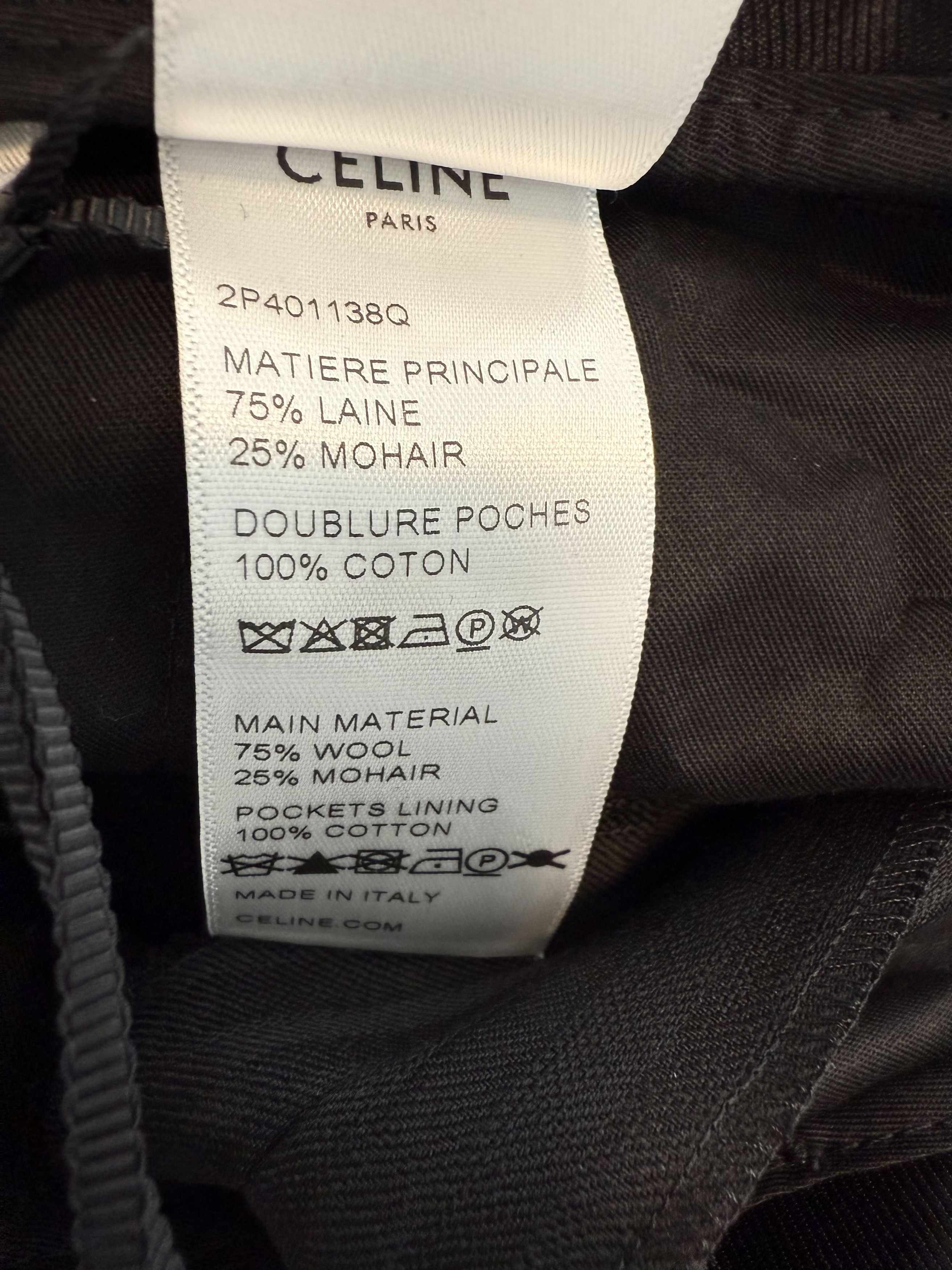 Celine CELINE FLARED CROPPED PANTS IN STRIPED WOOL - 48 Size US 32 / EU 48 - 8 Thumbnail