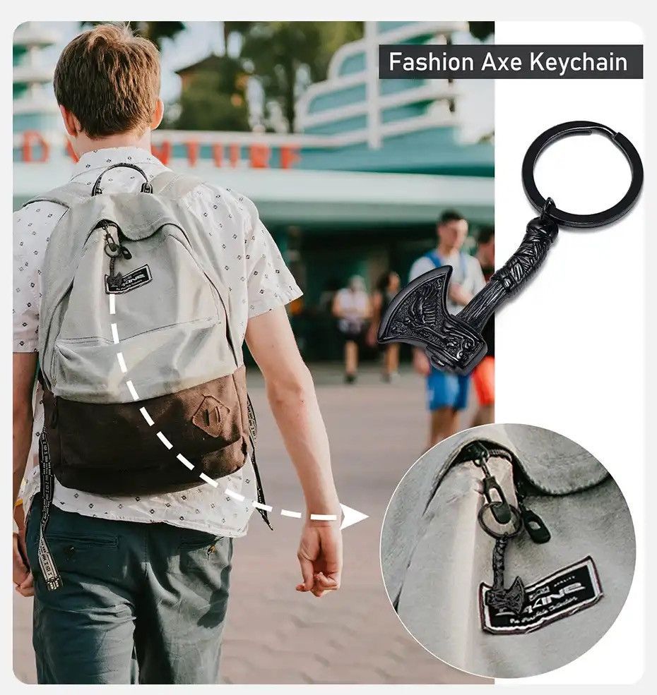 Vintage Viking Axe Key Chain Size ONE SIZE - 3 Thumbnail