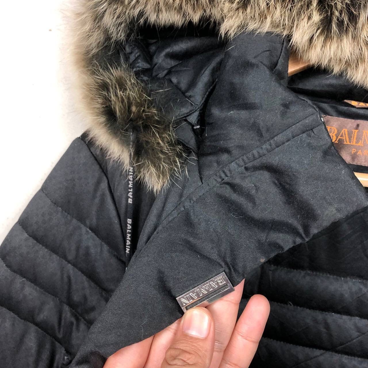 Balmain BALMAIN Faux Fur Down Black Jacket Size US L / EU 52-54 / 3 - 14 Thumbnail