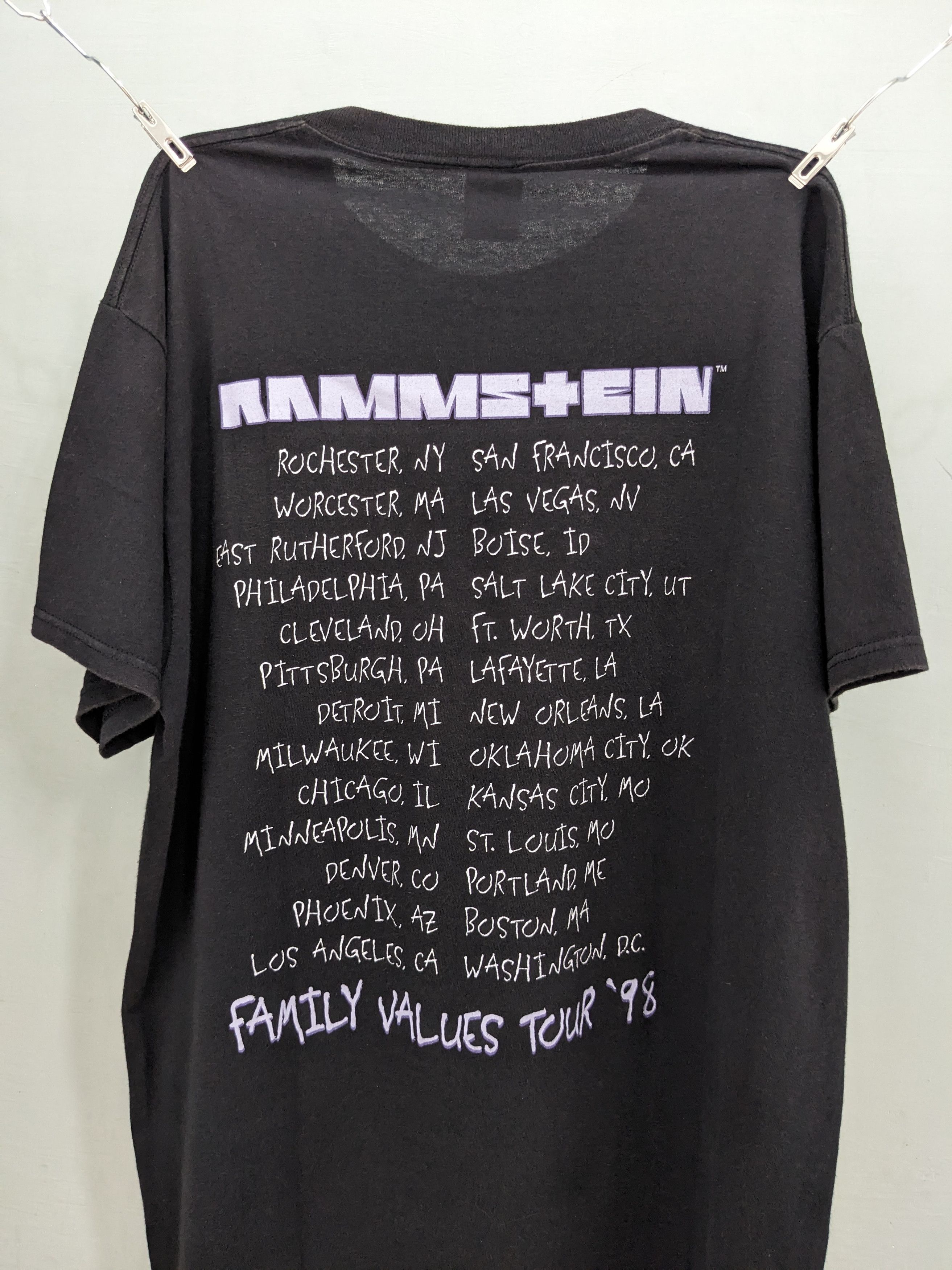Vintage Rammstein Family Value Tour 1998 ( With Backhit ) Size US L / EU 52-54 / 3 - 2 Thumbnail