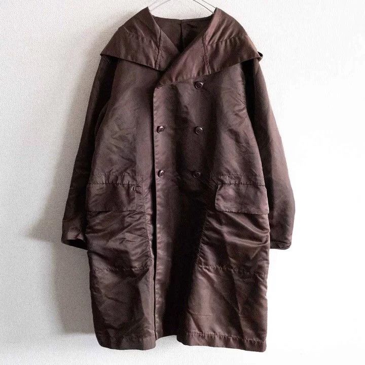 Yohji Yamamoto Yohji Yamamoto size os Men's double-breasted hooded coat Size US M / EU 48-50 / 2 - 1 Thumbnail