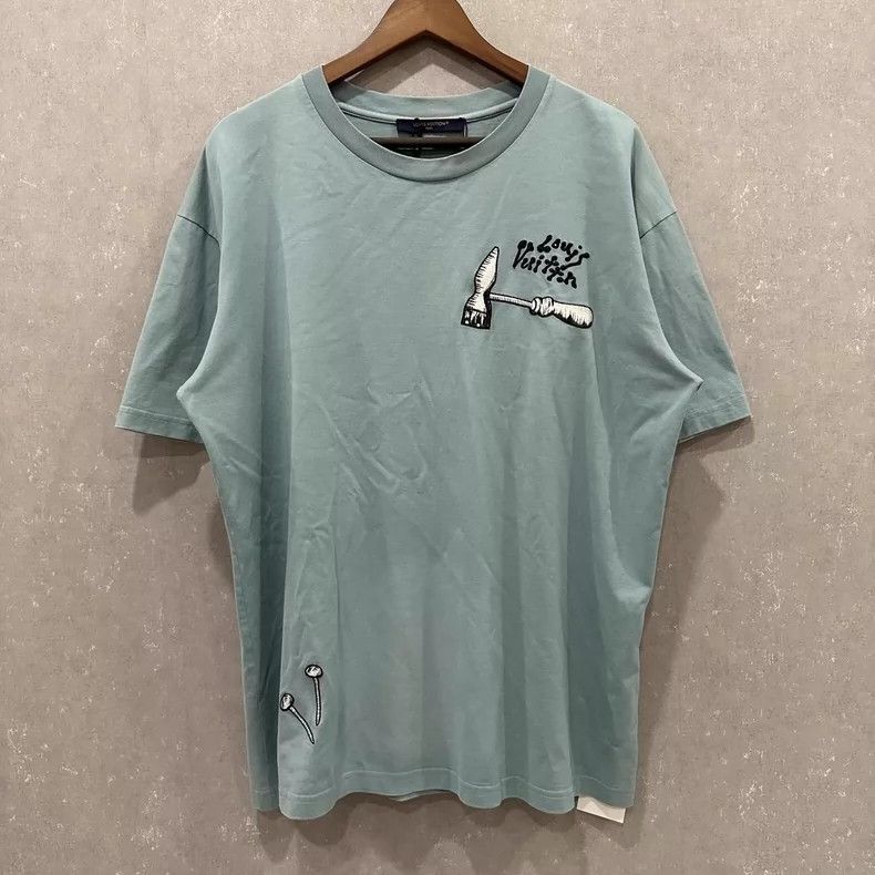 Louis Vuitton Louis Vuitton Hammer Tool Embroidery Haze Blue Short Sleeve Size US XXL / EU 58 / 5 - 1 Thumbnail