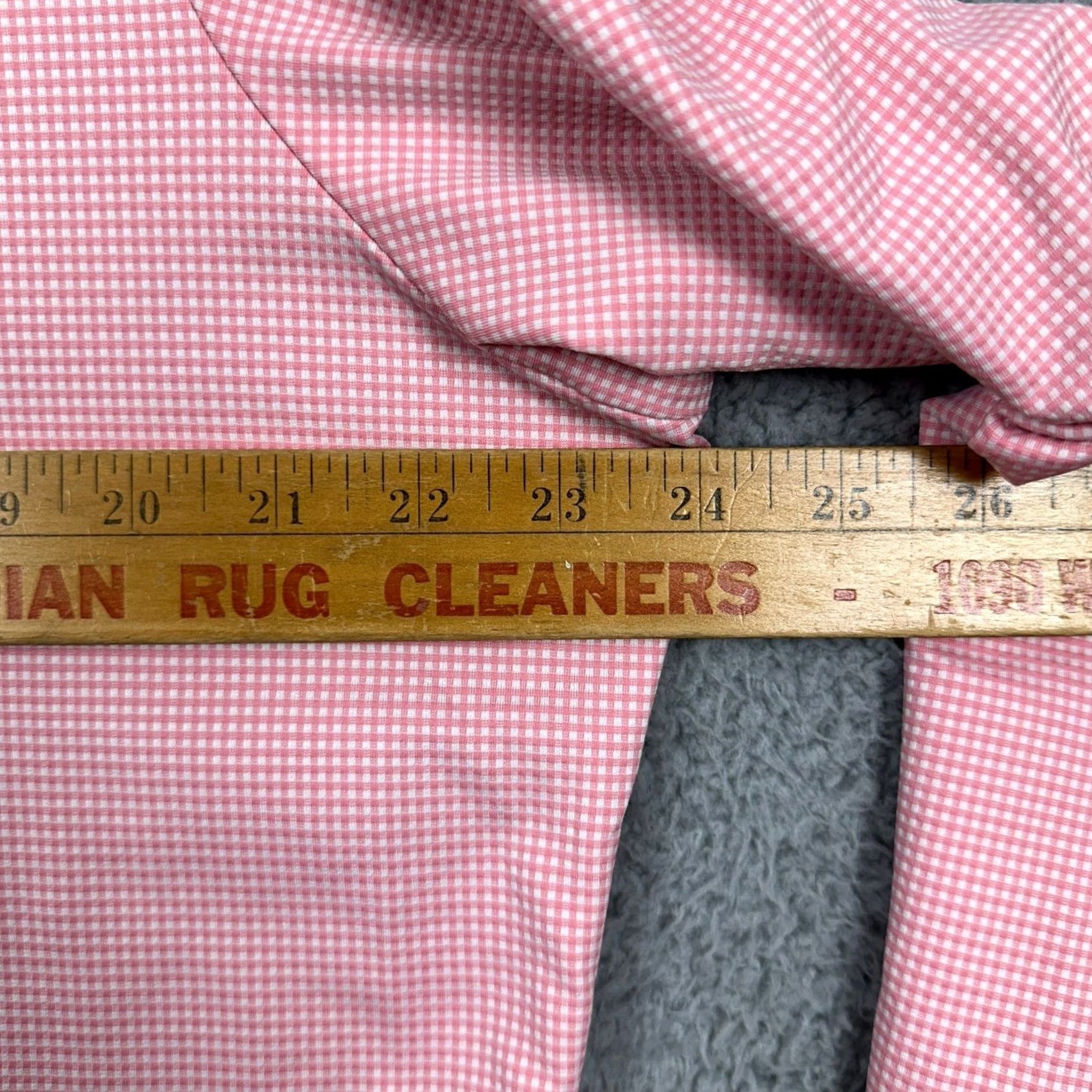 Mizzen+Main Mizzen+Main Shirt Button Up Mens Large Pink White Check Standard Fit Long Sleeve Size US L / EU 52-54 / 3 - 7 Thumbnail
