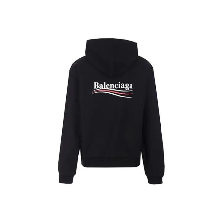 Balenciaga Balenciaga Black Logo Print Hoodie for Unisex Size US XS / EU 42 / 0 - 1 Thumbnail
