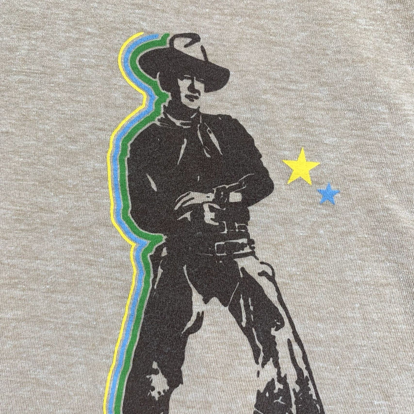 Etro John Wayne Cancer Foundation T Shirt Mens XL Cowboy Graphic Beige Western Logo Crew Neck Easy Care Size US XL / EU 56 / 4 - 5 Thumbnail