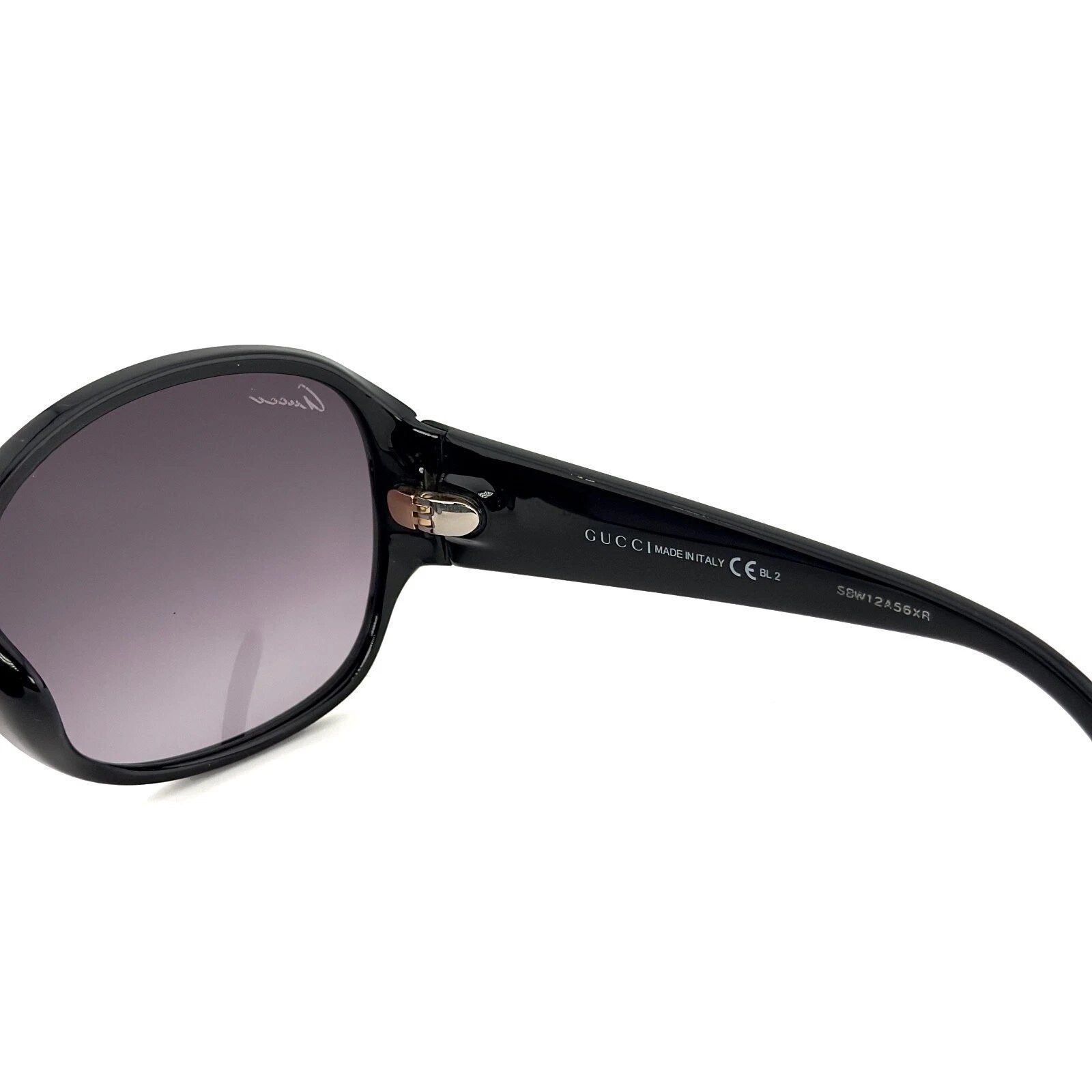 Gucci GUCCI 3623 Black Leather Gold Oval Sunglass GG3623NKS GG3623 Size ONE SIZE - 7 Thumbnail