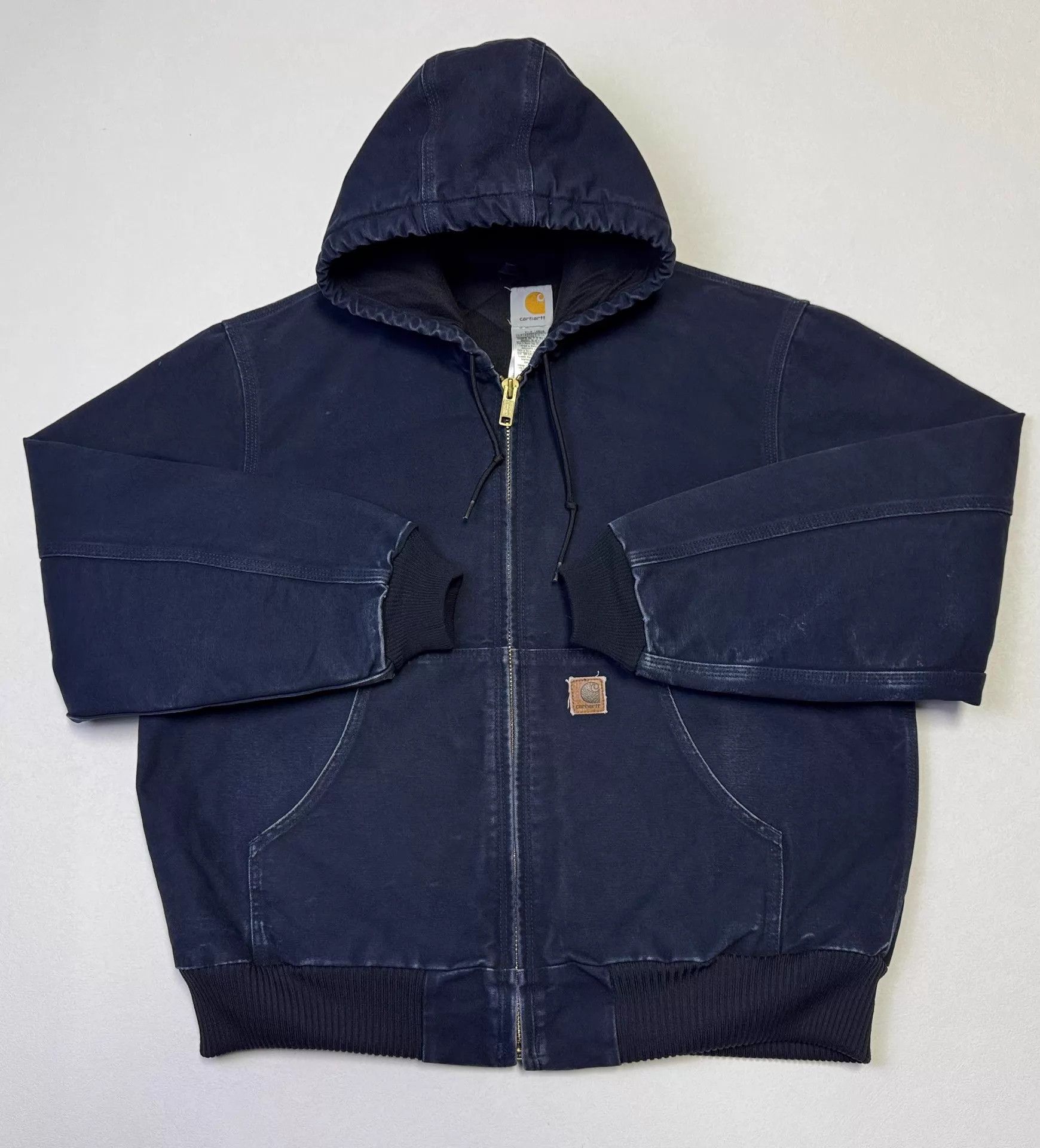 Carhartt Carhartt J130 Vintage Hooded Work Jacket Midnight Blue L Size US L / EU 52-54 / 3 - 1 Thumbnail