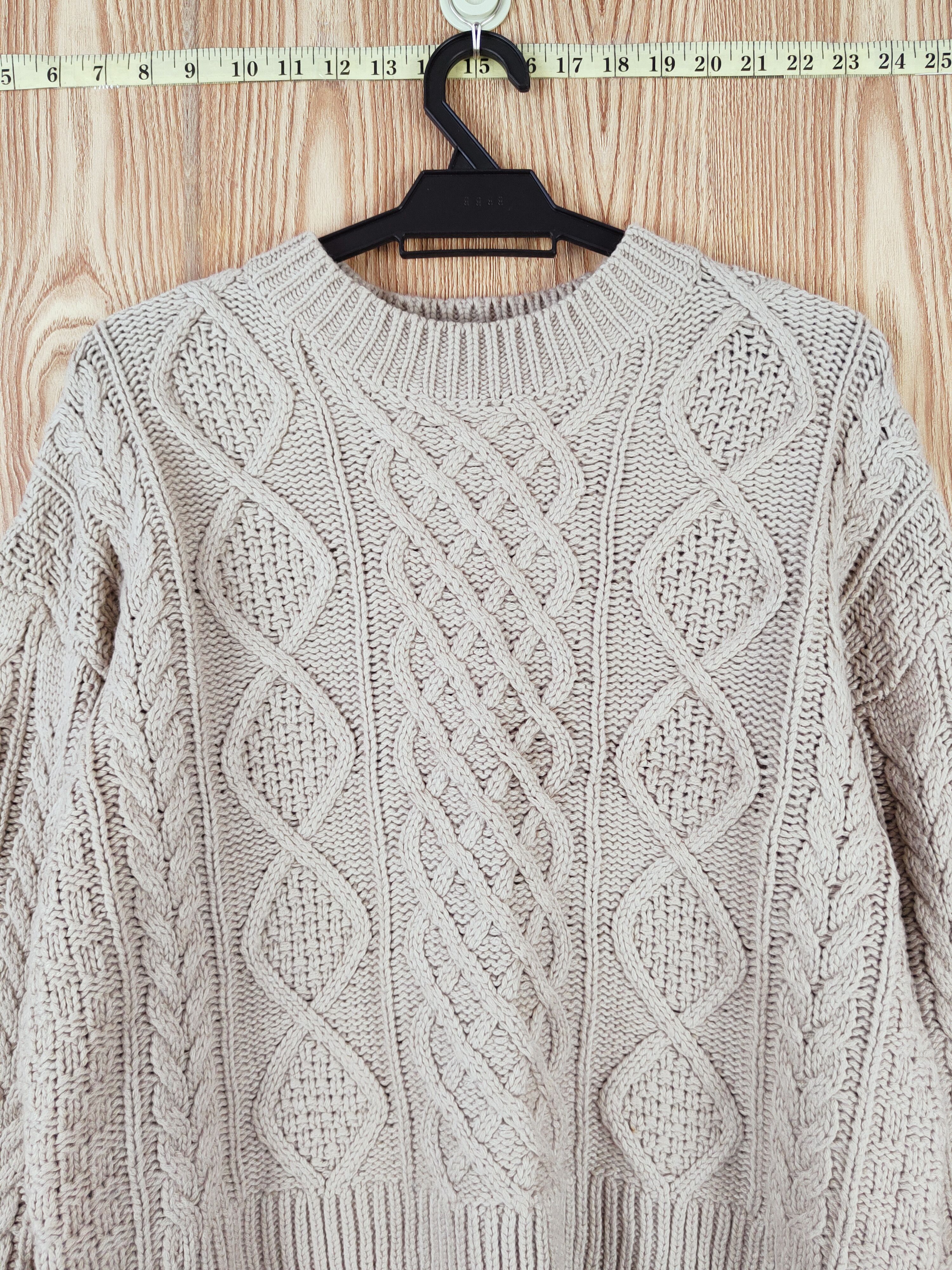 Aran Isles Knitwear Lowrys Farm Beige cable Knitwear Sweatshirts #W732 Size M / US 6-8 / IT 42-44 - 2 Thumbnail