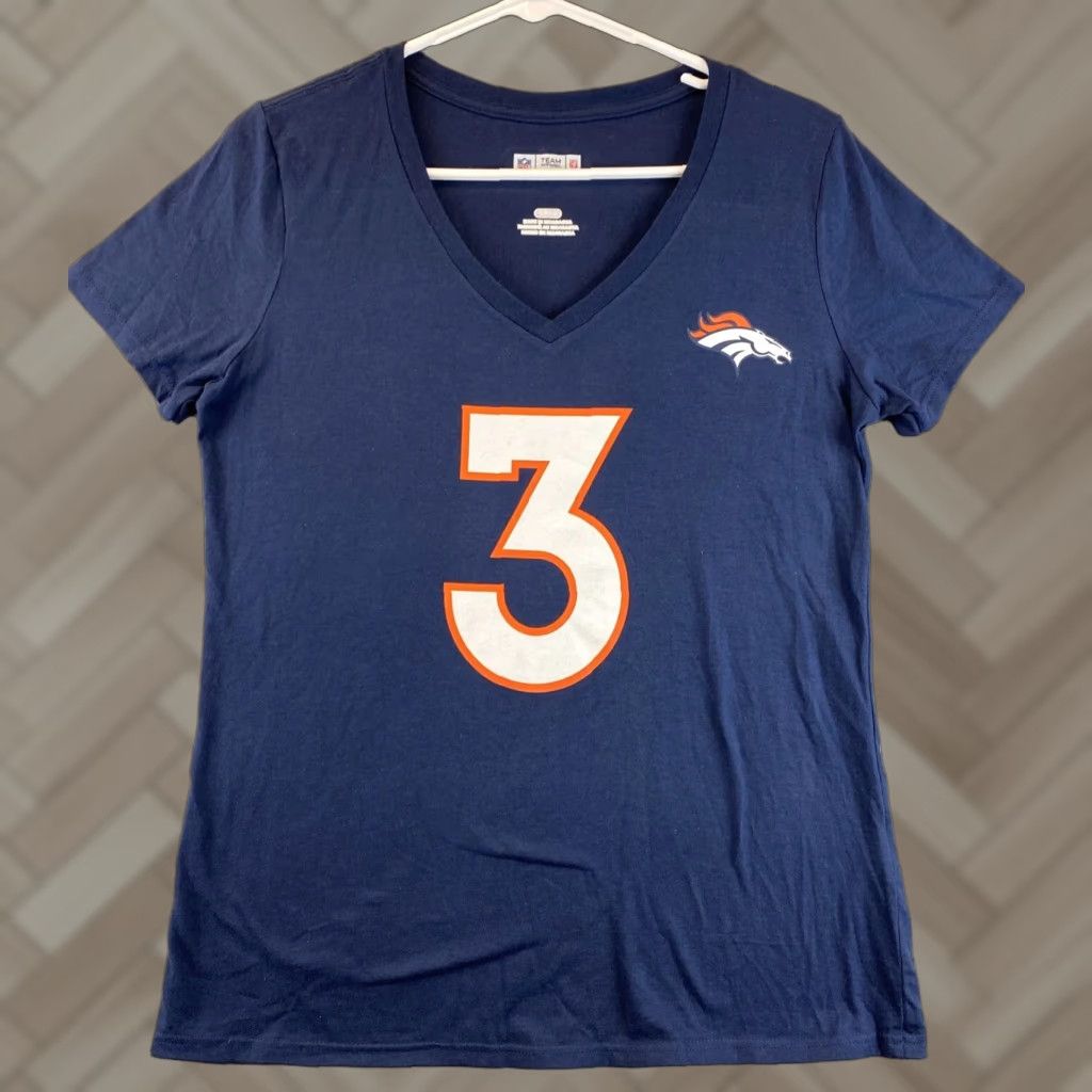 NFL NFL BRONCOS Shirt Women’s V-Neck Short Sleeve Small Navy Blue T-Shirt 71-46 Size S / US 4 / IT 40 - 1 Thumbnail