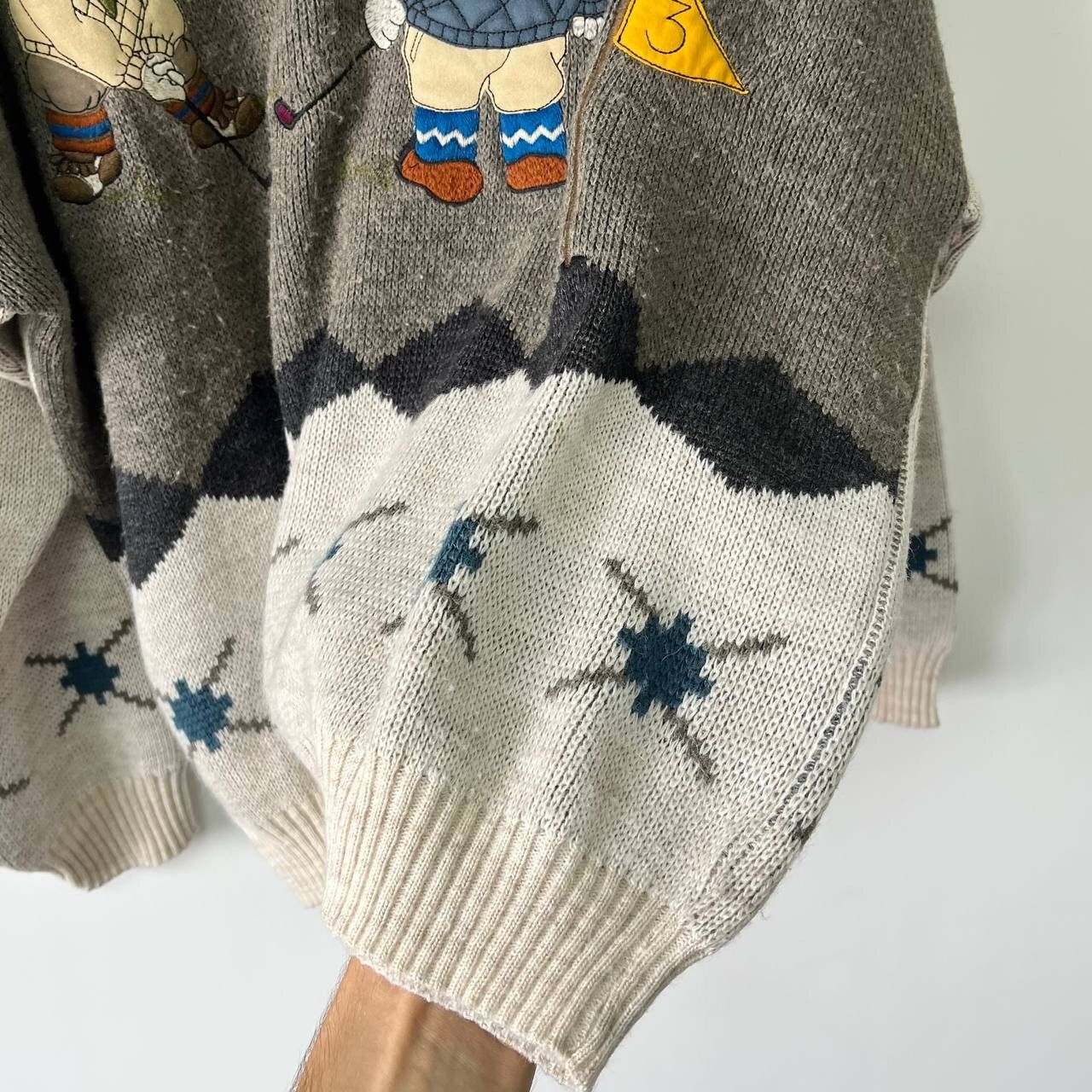 Vintage Vintage Campus Golfing Putter Teddy Bear Golf Knit Long Size US XL / EU 56 / 4 - 15 Thumbnail