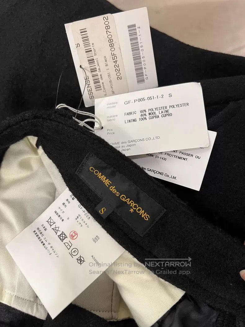 Comme des Garcons Comme des Garcons size S Loose Short Woolen Trousers Size 23" - 9 Thumbnail