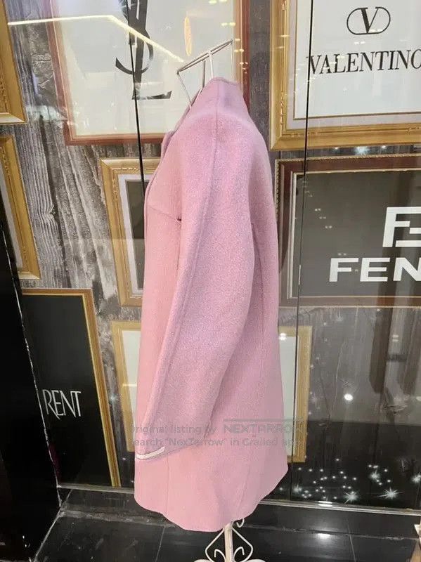 Max Mara MaxMara Pink Wool Women's Coat . Size M / US 6-8 / IT 42-44 - 2 Thumbnail