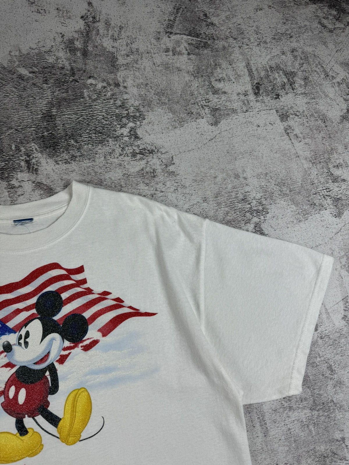 Mickey Mouse 90S Mickey Mouse Florida USA Flag Cartoon Y2K T Shirt Tee Size US XL / EU 56 / 4 - 7 Thumbnail