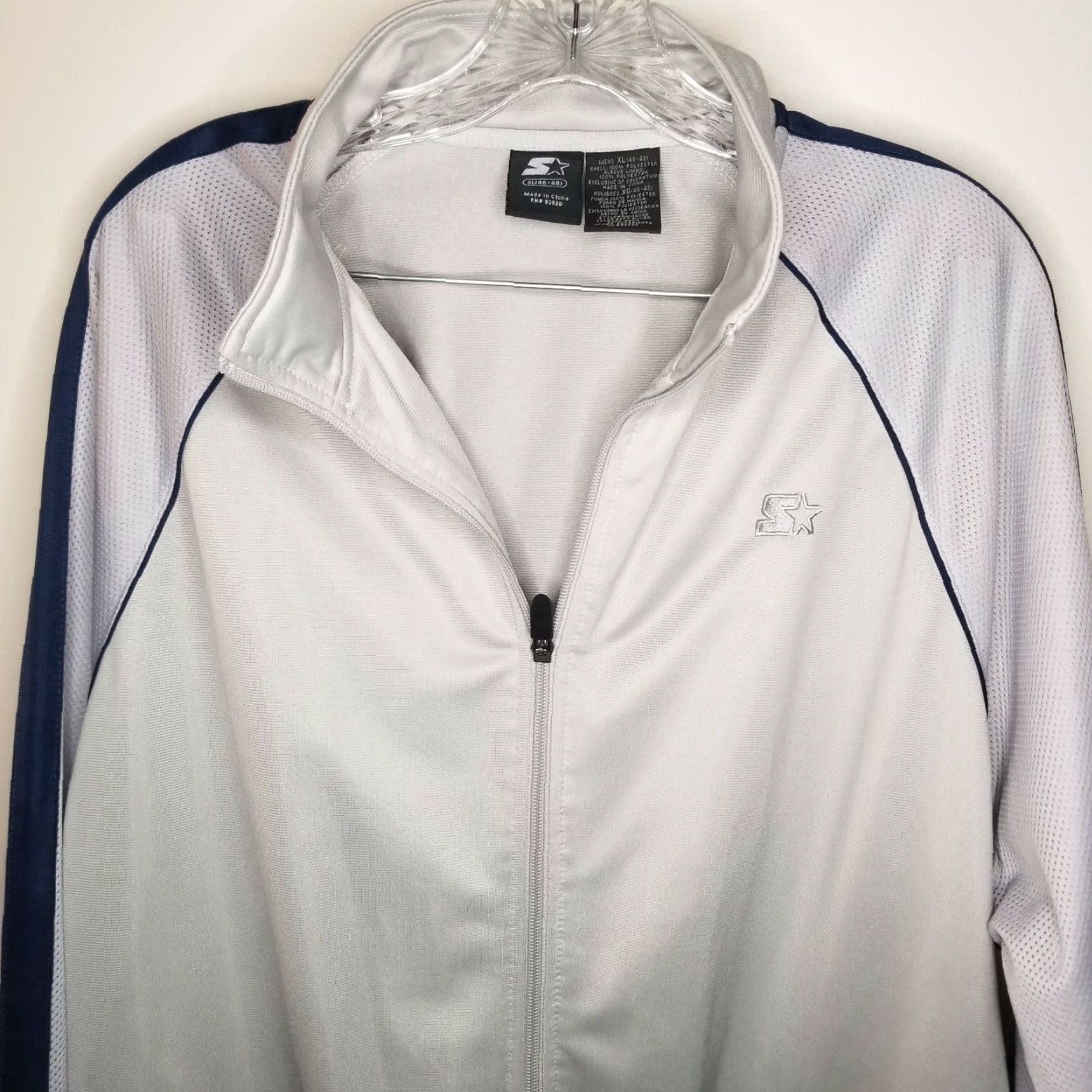 Starter Starter Track Jacket Mens XL Full Zip Gray Long Sleeve Size US XL / EU 56 / 4 - 2 Thumbnail