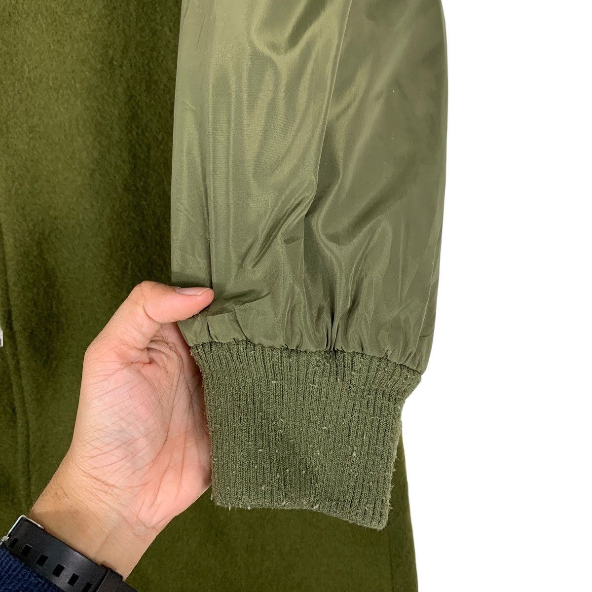 Japanese Brand LOAF Japan Long Bomber Jacket in Green #1158-C53 Size US S / EU 44-46 / 1 - 13 Thumbnail