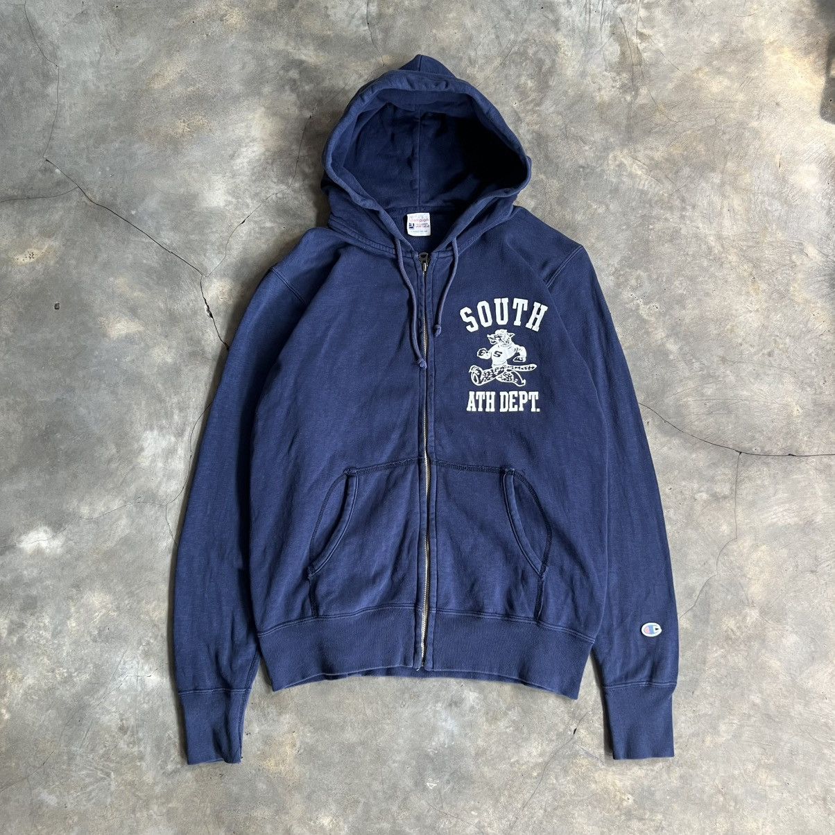 Champion Vintage 80’s Champion South ATH Dept Zip Up Hoodie Size US M / EU 48-50 / 2 - 1 Thumbnail