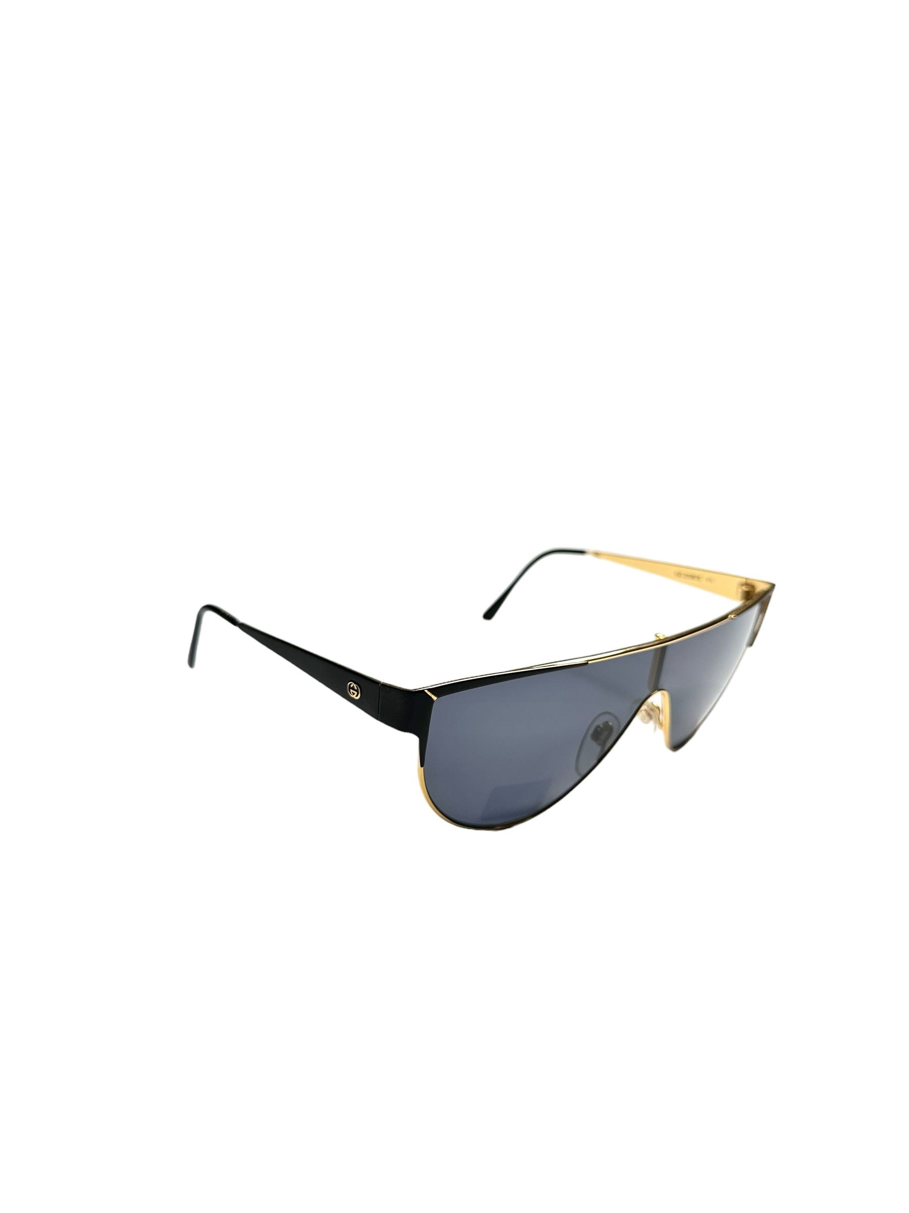Gucci 1980’s Gucci Black Gold Monolense Rare Sunglasses Size ONE SIZE - 3 Thumbnail