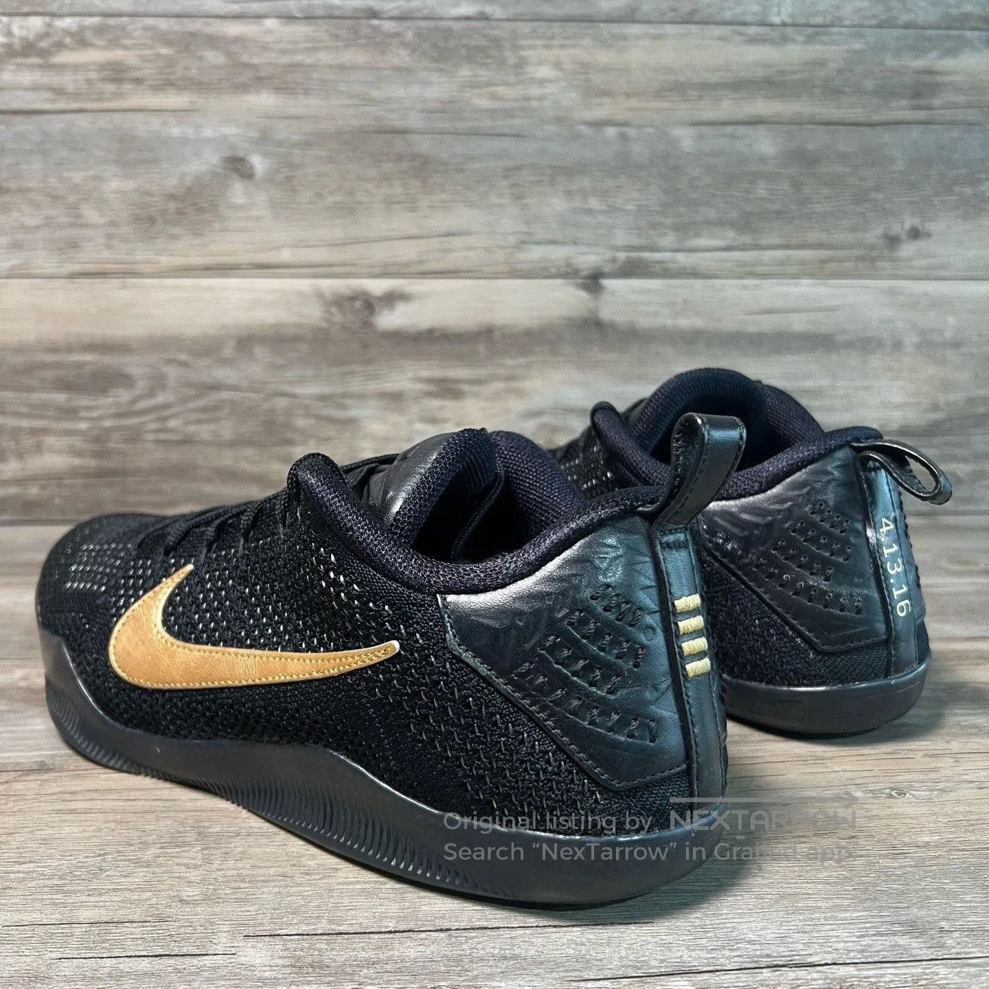 Nike Nike Kobe 11 Black Gold Basketball Shoes. Size US 10 / EU 43 - 4 Thumbnail
