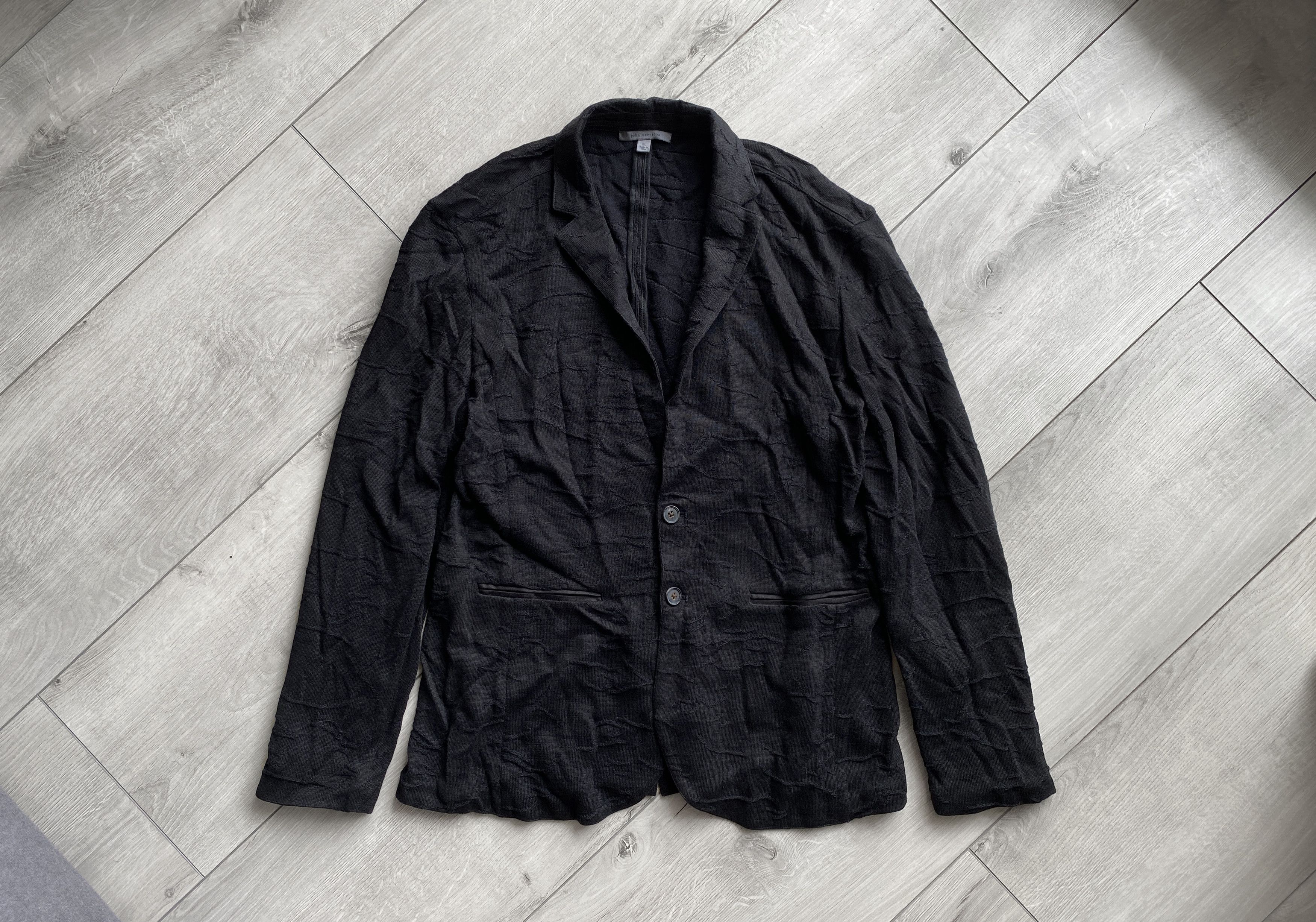 image of Italy Designer John Varvatos Linen Blazer Jacket in Black, Men's (Size XL)