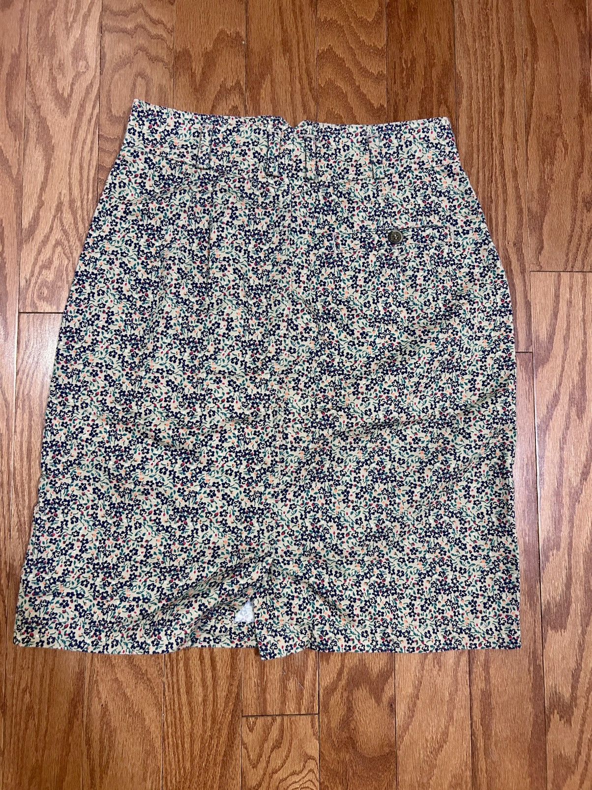 Other Vintage White Stag Floral Print A-Line Mini Skirt Size 30" / US 8 / IT 44 - 4 Thumbnail