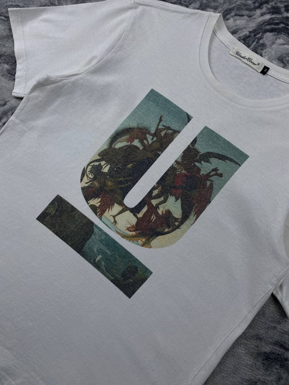 Undercover Undercover Demon Big Logo T Shirt Men Size 2 White Size US L / EU 52-54 / 3 - 3 Thumbnail