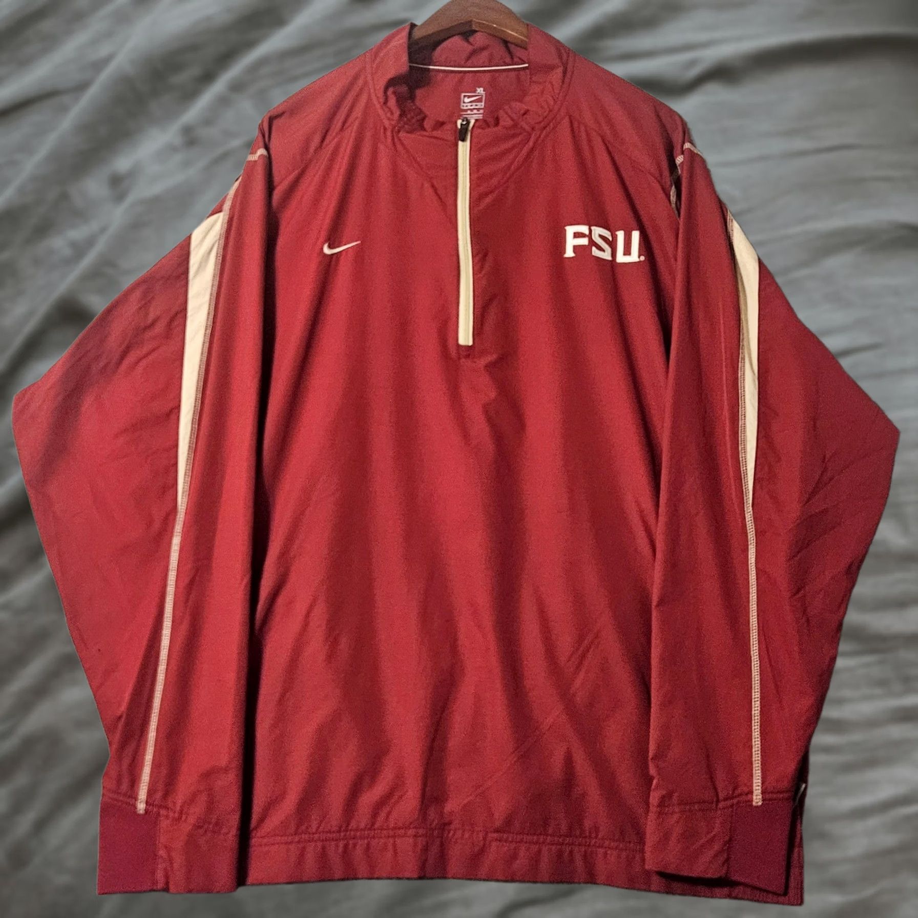 Nike VINTAGE Nike FSU Jacket Men's XL Red 90s Team Embroidered Logo Windbreaker Size US XL / EU 56 / 4 - 1 Thumbnail