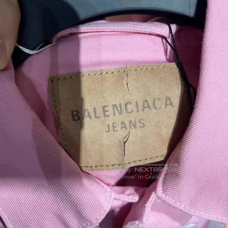 Balenciaga Balenciaga White Letter Logo Denim Jacket Size XS / US 0-2 / IT 36-38 - 3 Thumbnail