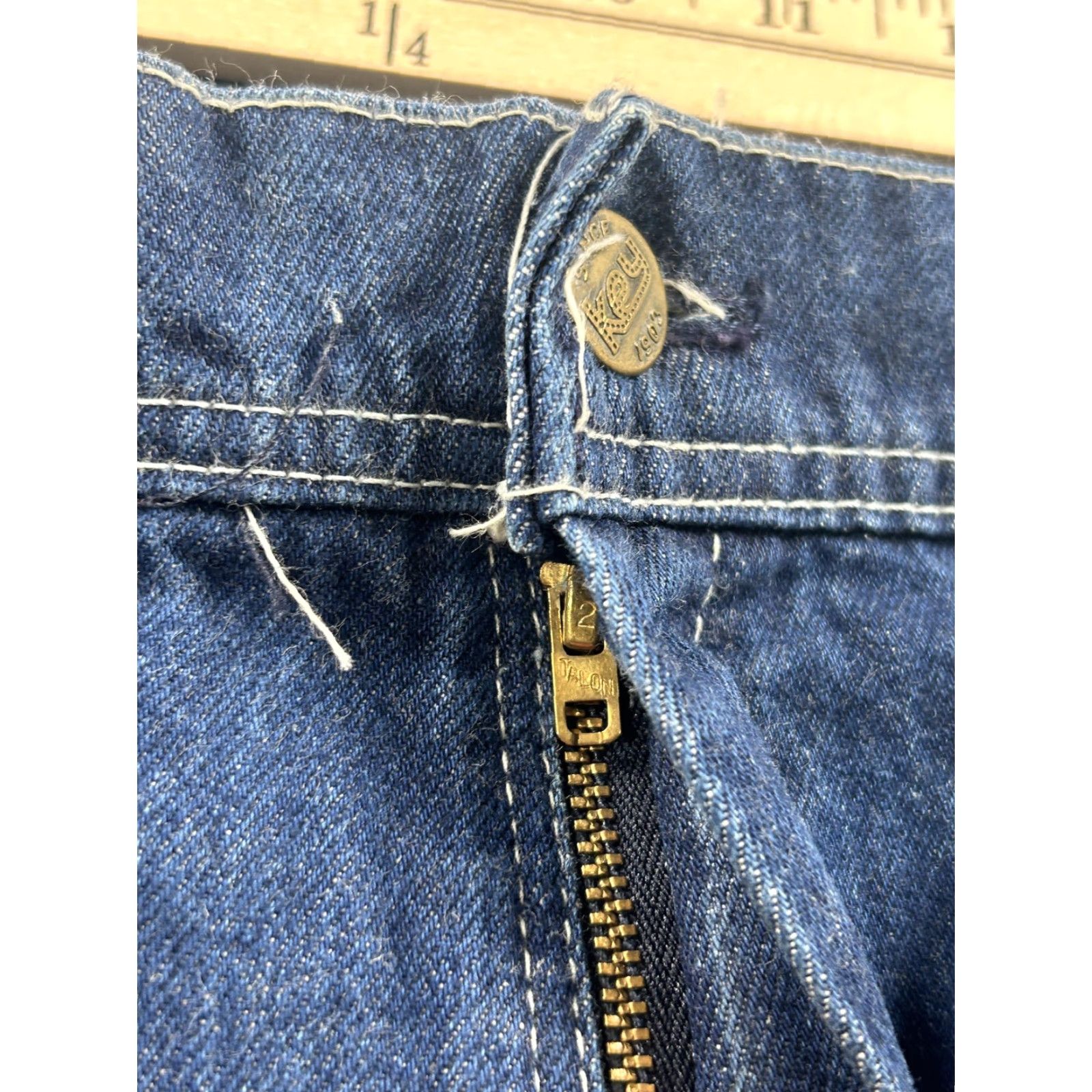 Vintage VINTAGE Key Jeans Mens 38x30 Blue Carpenter Workwear Denim Made USA 70s 80s Size US 38 / EU 54 - 3 Thumbnail