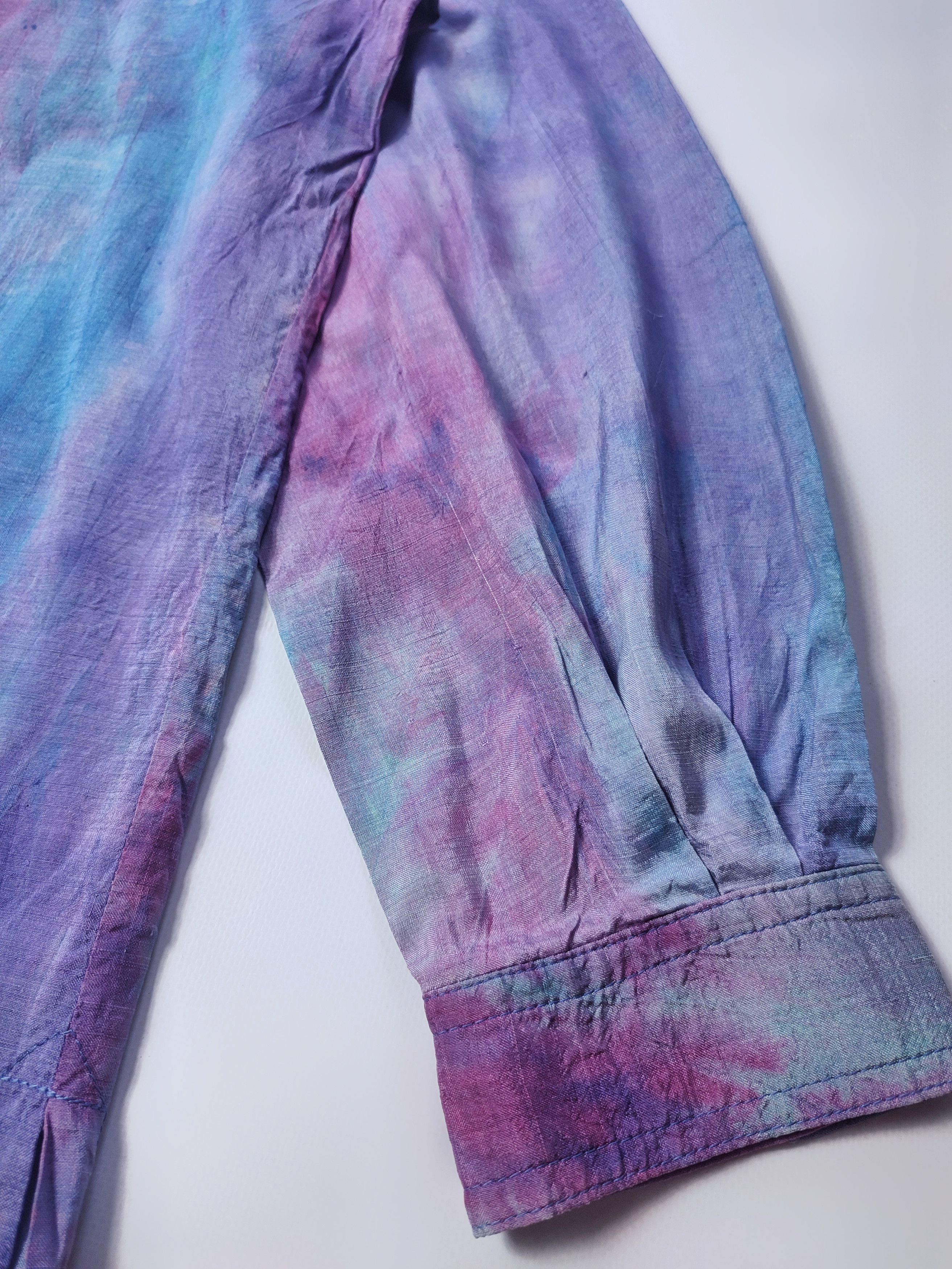 Vintage Vintage Tie Dye Silk Shirt Size US M / EU 48-50 / 2 - 11 Thumbnail